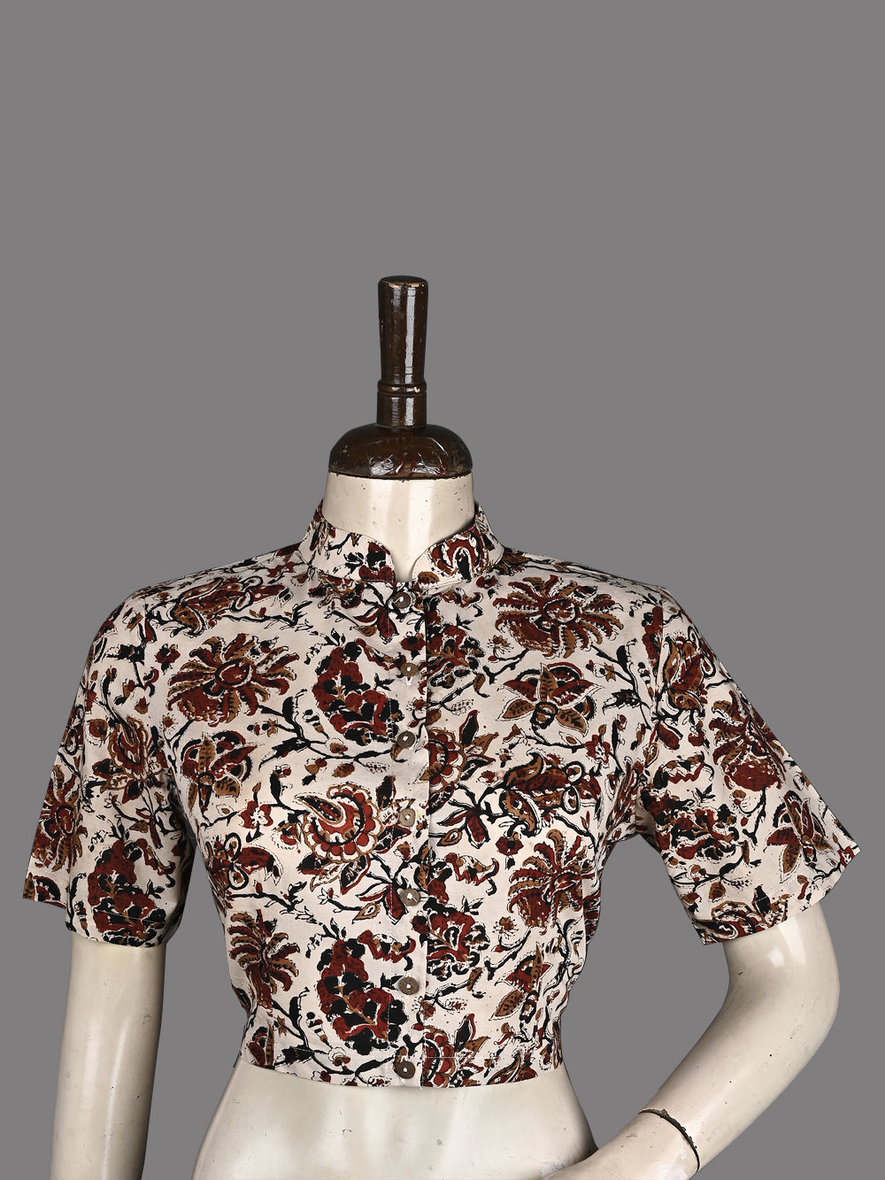 Traditional Kalamkari Chintz Prints Hand Block Printed Cotton Blouse