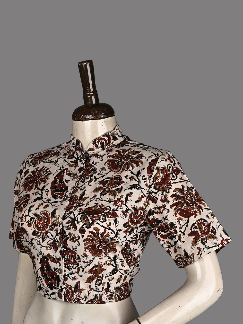 Traditional Kalamkari Chintz Prints Hand Block Printed Cotton Blouse