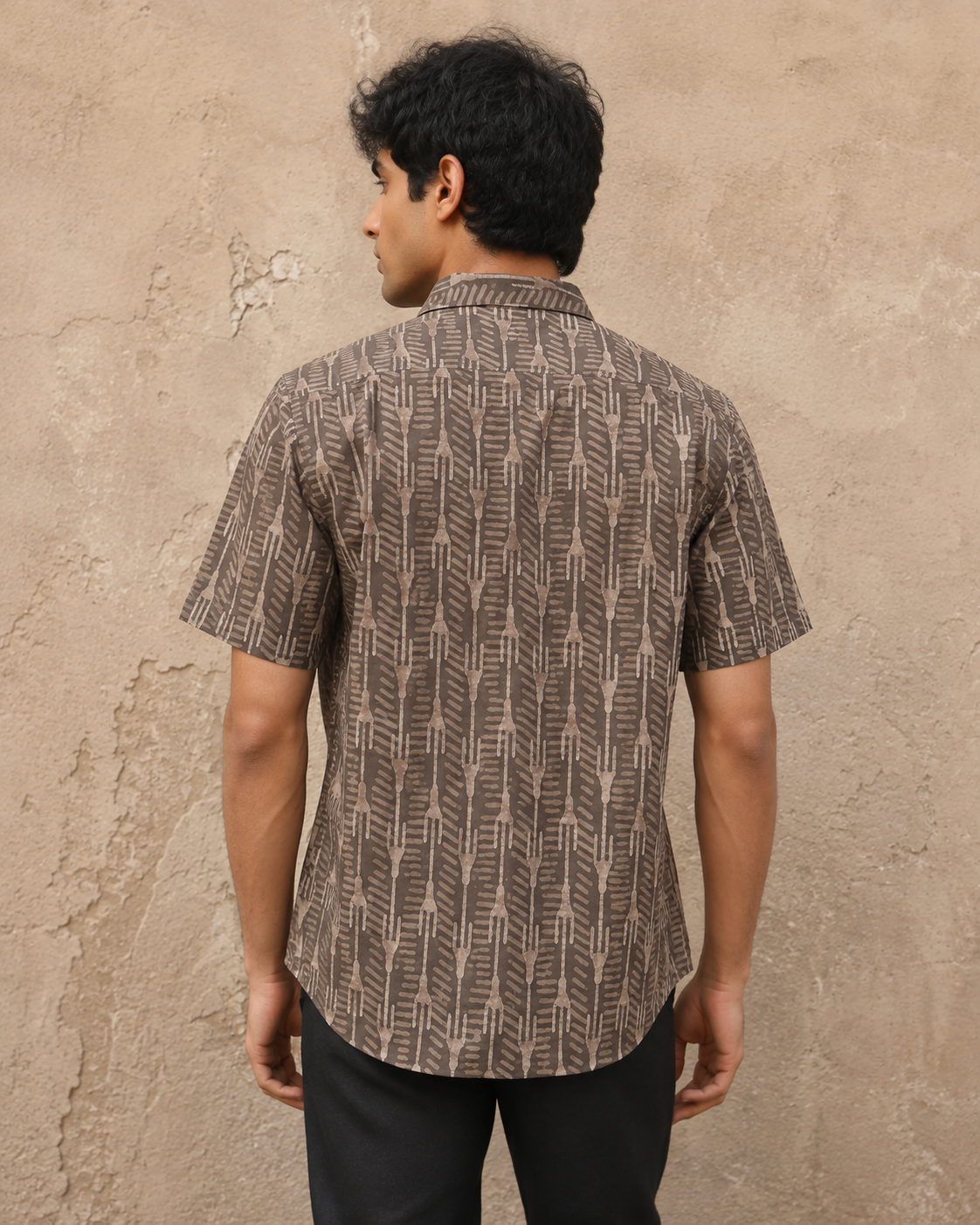 Daboo Kasis Linear Cotton Mens Half Sleeve Shirts