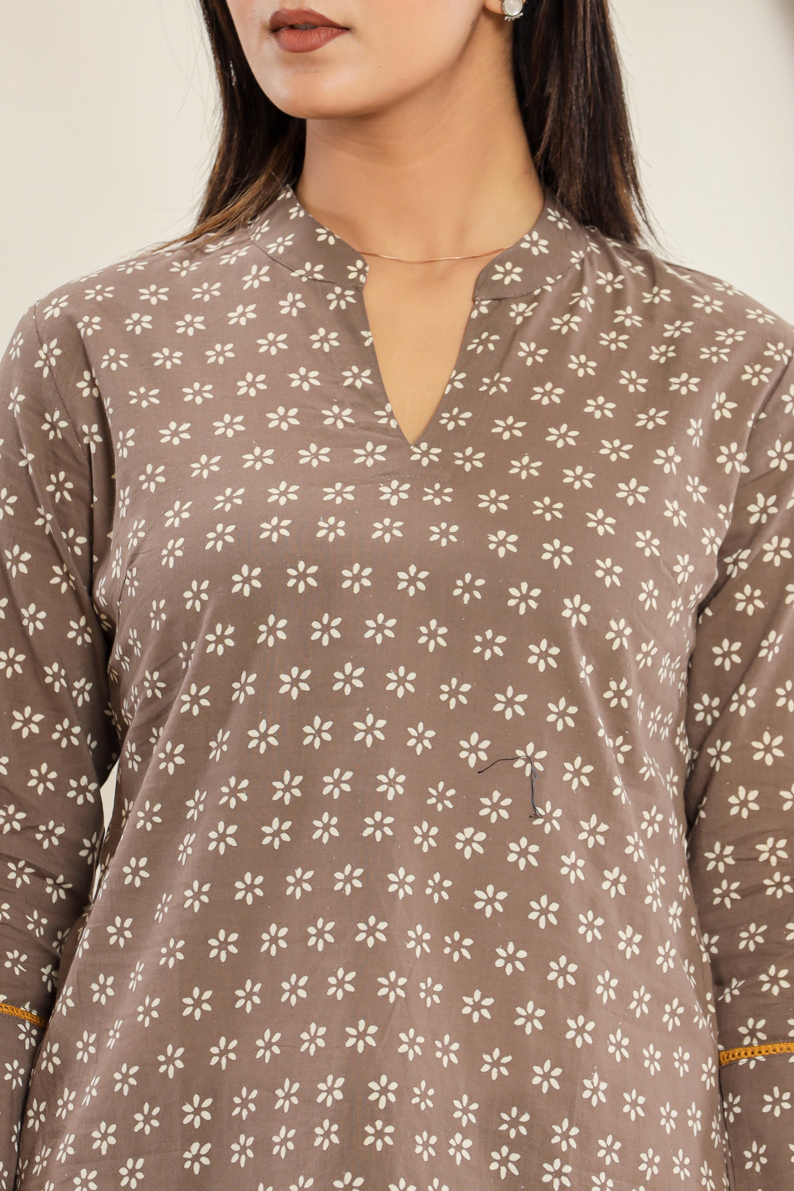 Jolly Daisy Hand Block Printed Womens Tops
