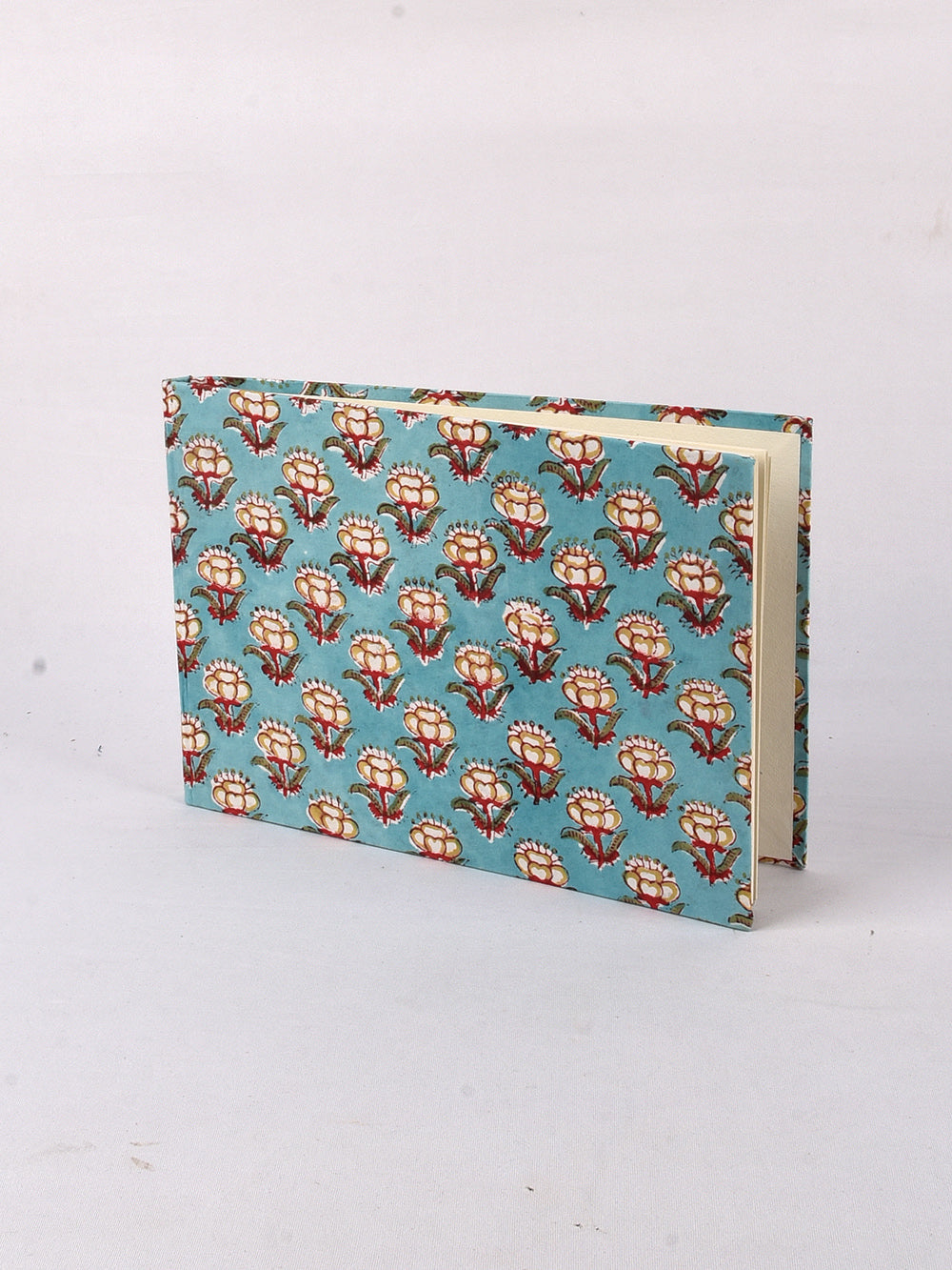Sanganeri Aqua Handmade A4 Landscape Notebook