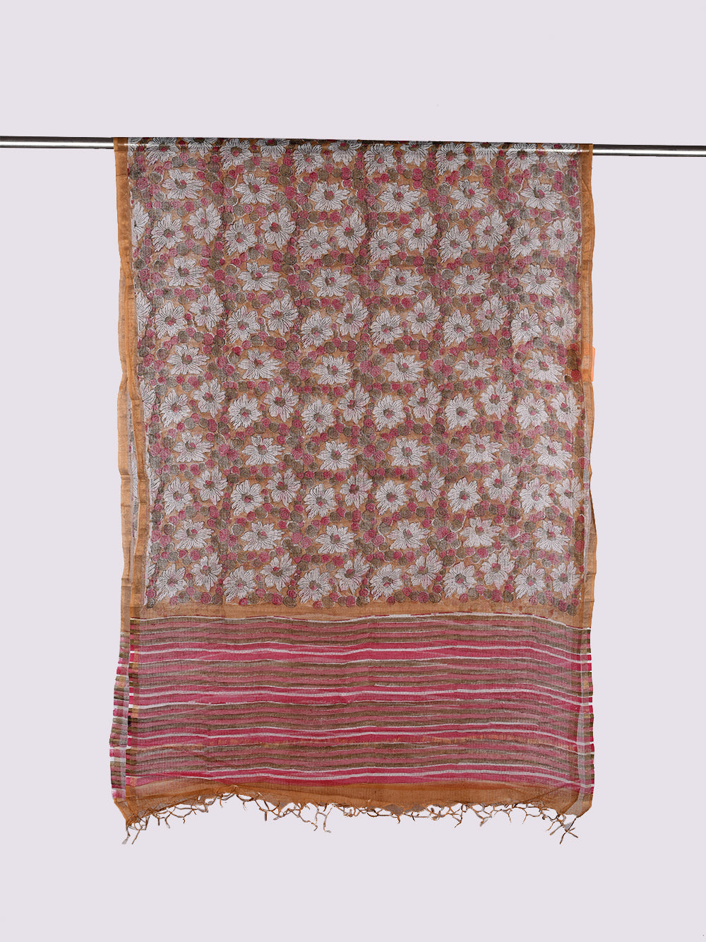 Hara Bhara Jaal Hand Block Printed Pattern Kota Doria Dupatta