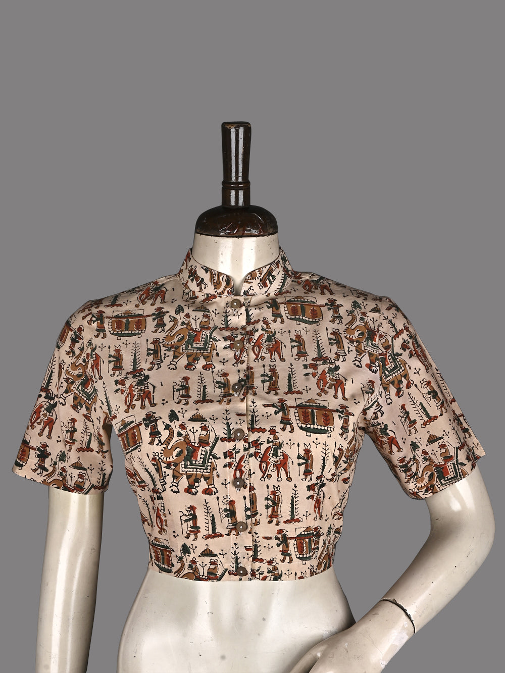 Black Miniatures Hand Block Printed Cotton Blouse