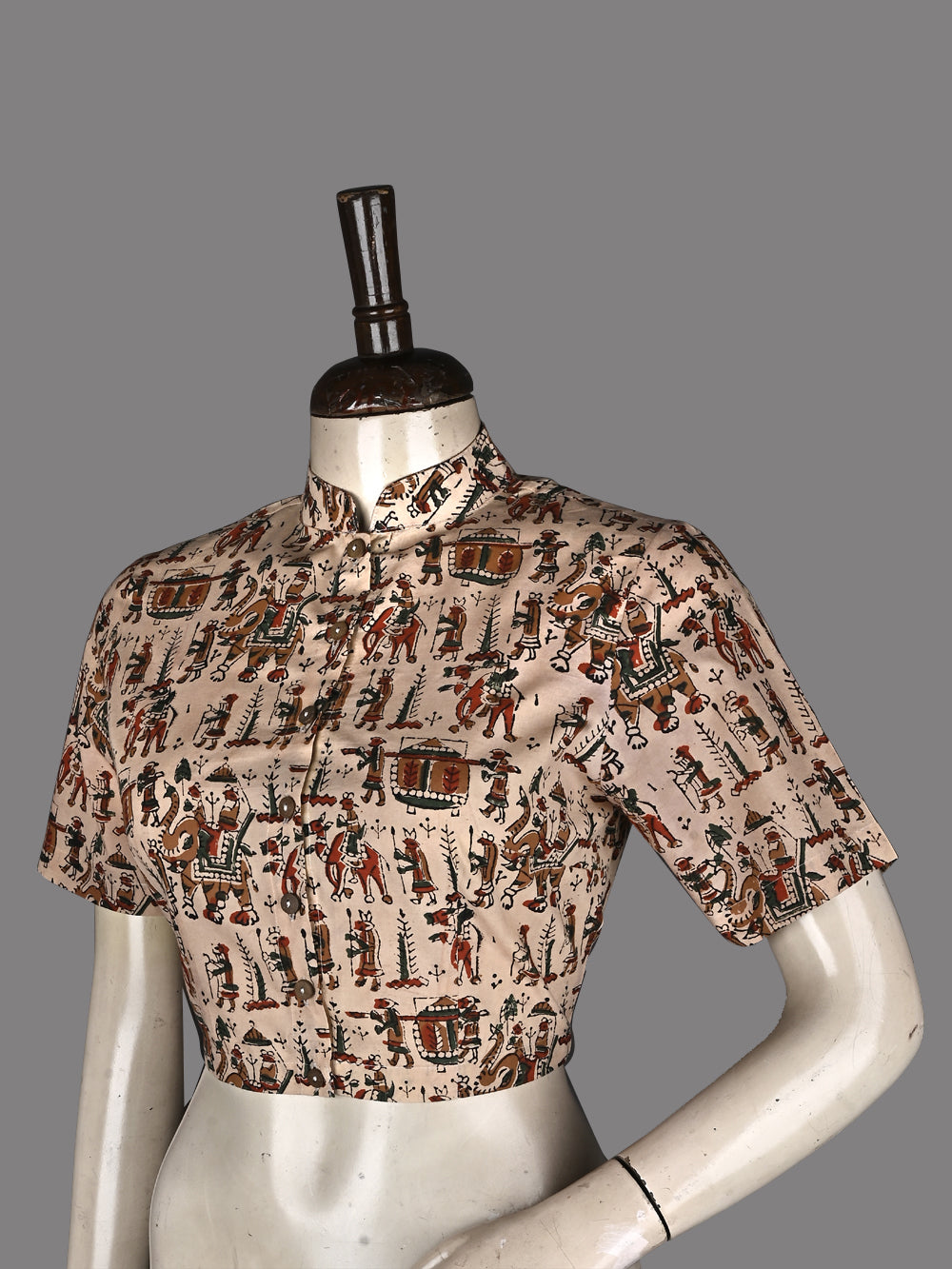 Black Miniatures Hand Block Printed Cotton Blouse