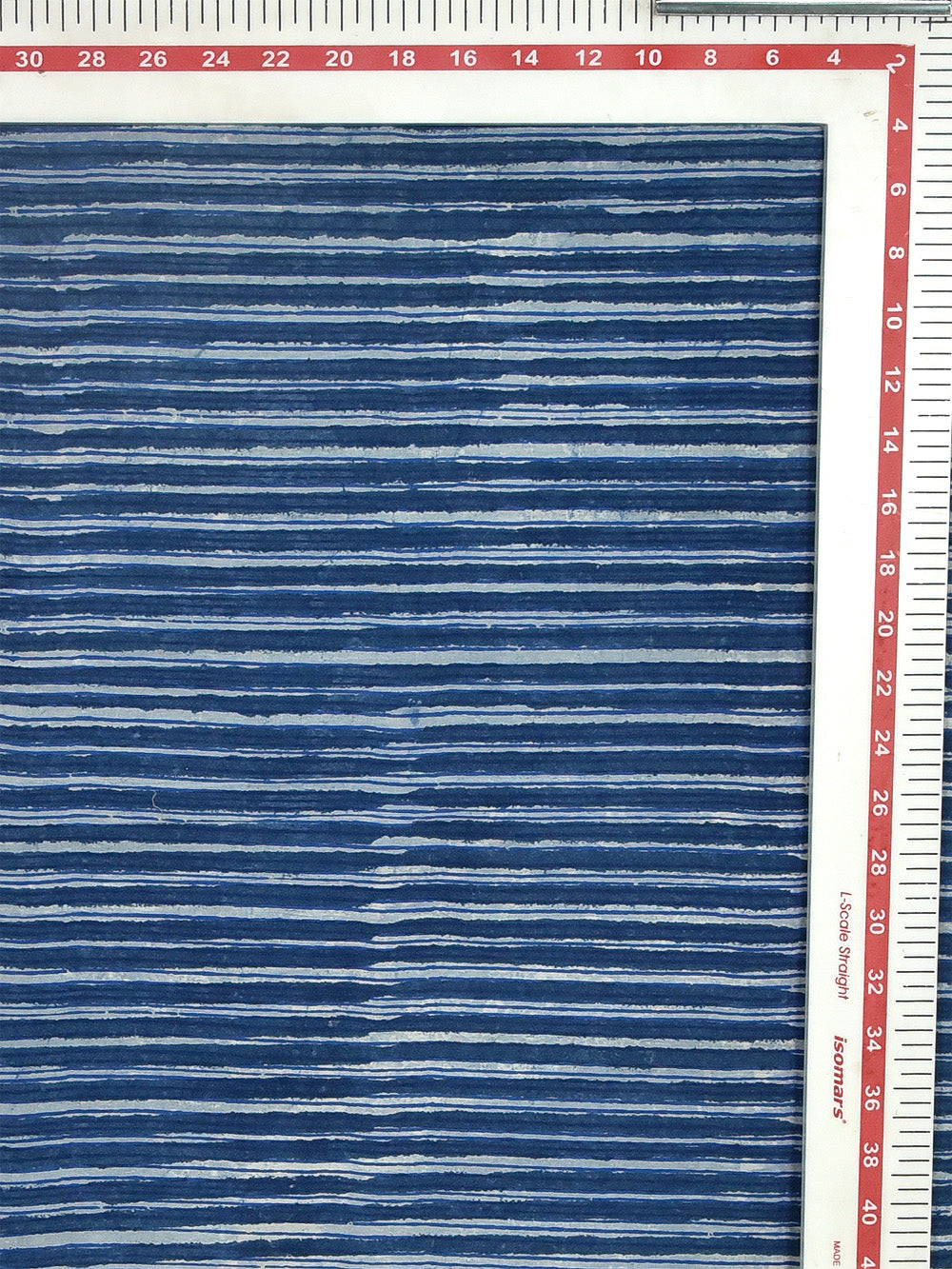 Blue Mountain Pattern Stripes Cotton Cambric Fabric