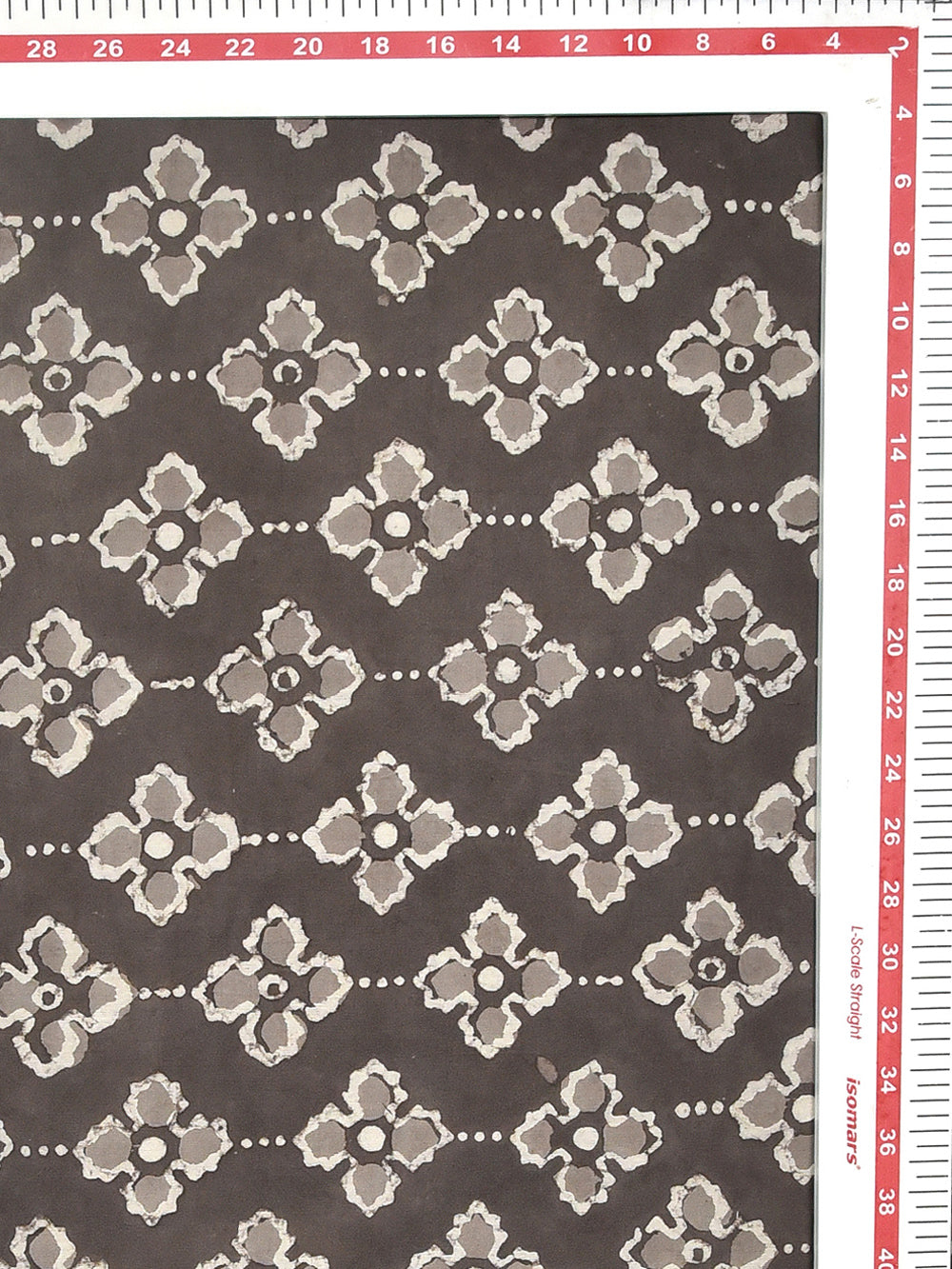Kashish Daboo Natural Dyed Flower Bloom Pattern Cotton Cambric Fabric