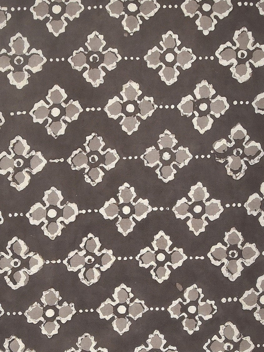 Kashish Daboo Natural Dyed Flower Bloom Pattern Cotton Cambric Fabric