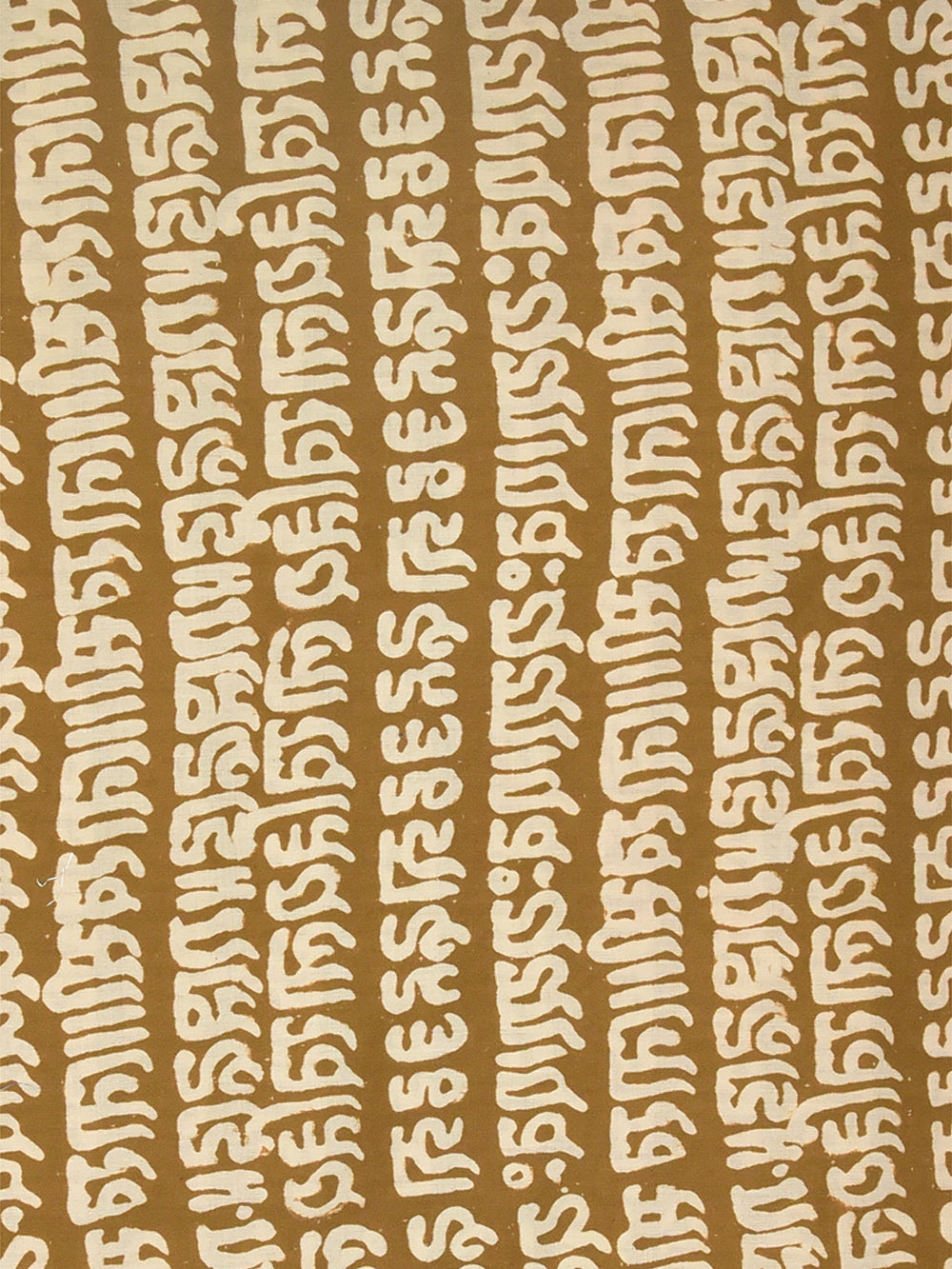 Sanganeri Discharge Mantra Pattern Cotton Cambric Fabric