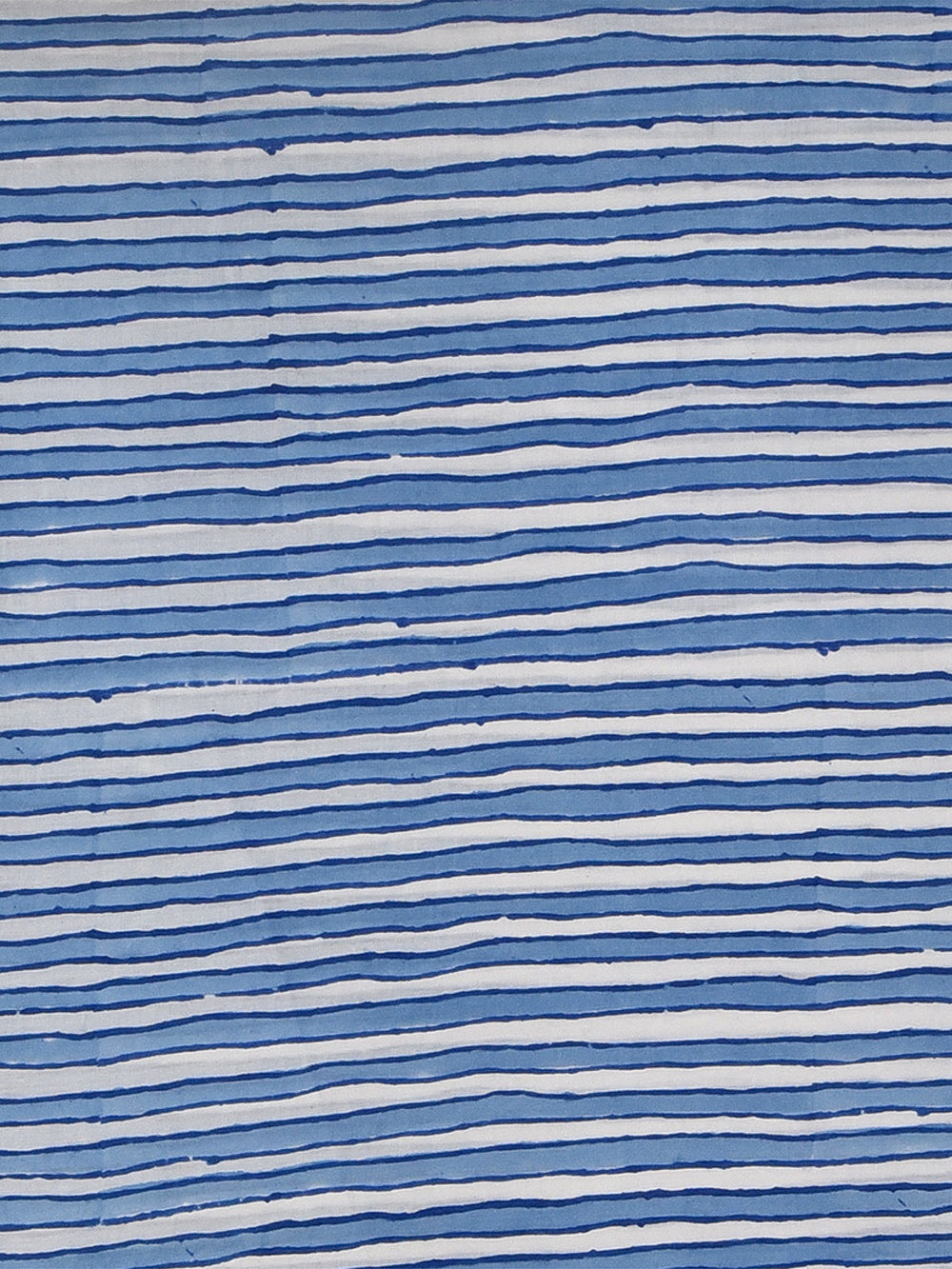 Blue Dual Tone Stripes Pattern Cotton Cambric Rapid Sanganeri Fabric