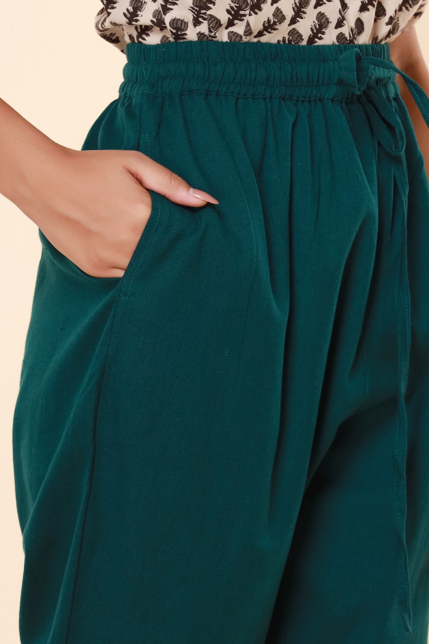 Dark Green Cotton Flex Jodhpuri Pants