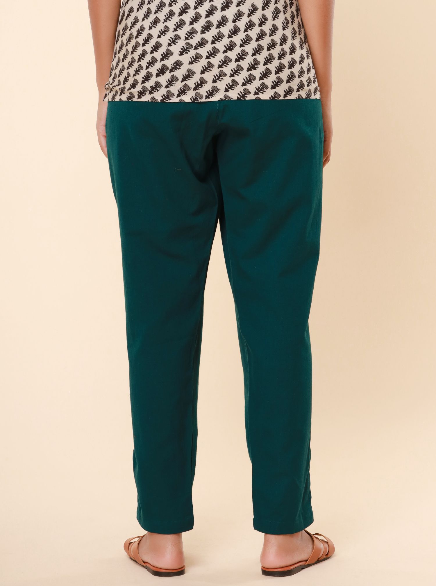 Dark Green Cotton Flex Jodhpuri Pants