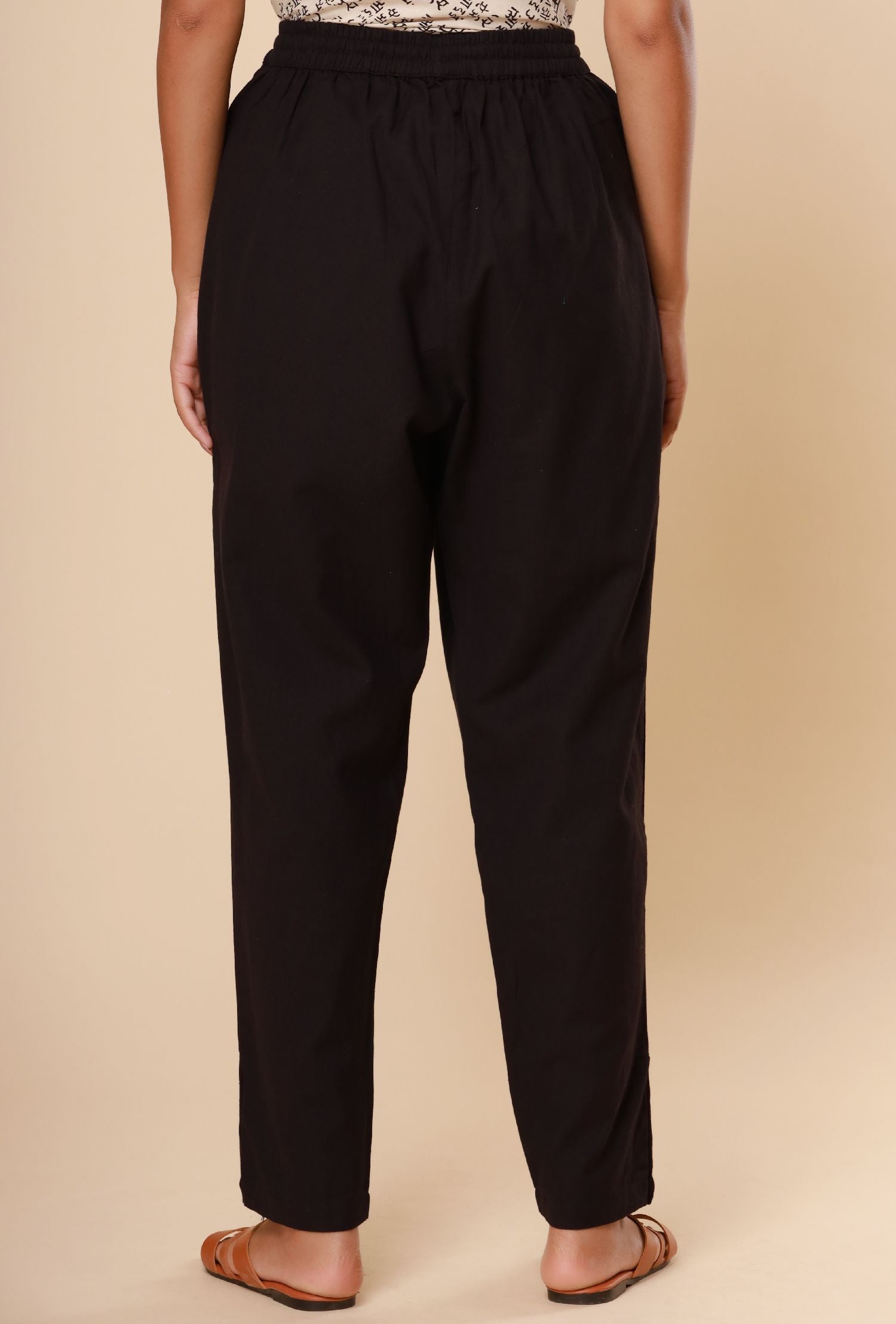 Black Cotton Flex Jodhpuri Pants