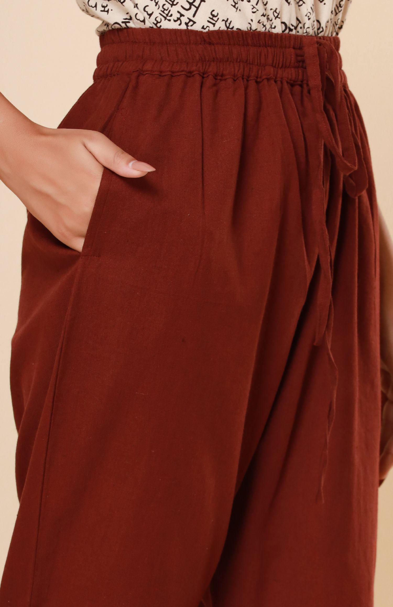 Brown Cotton Flex Jodhpuri Pants