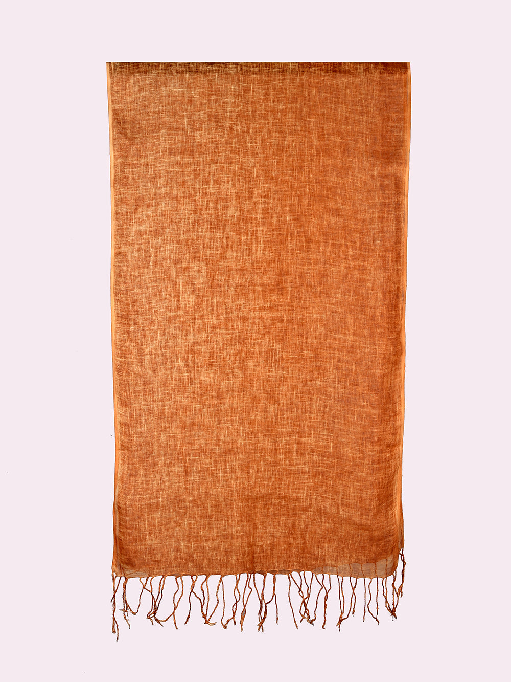 Peach Hand Dyed Linen Stole