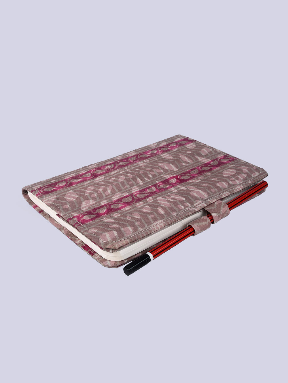 Parcha Border Hand Block Printed Jot it Down Pencil Diary