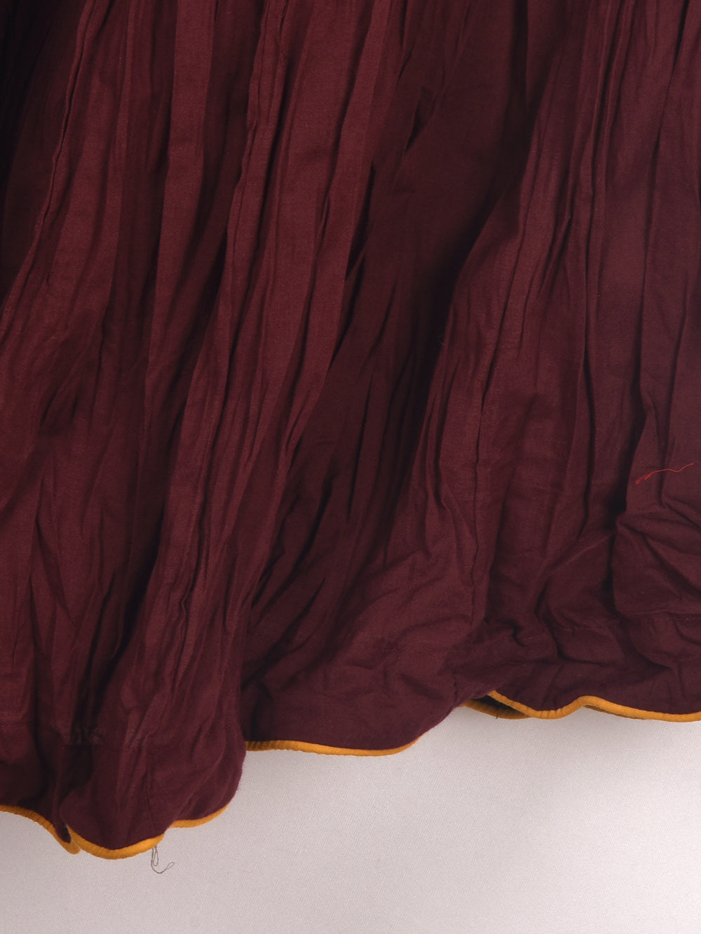 Plain Dyed Natural Brown Crinkled Cotton Cambric 48 Kali Kalidaar Skirt