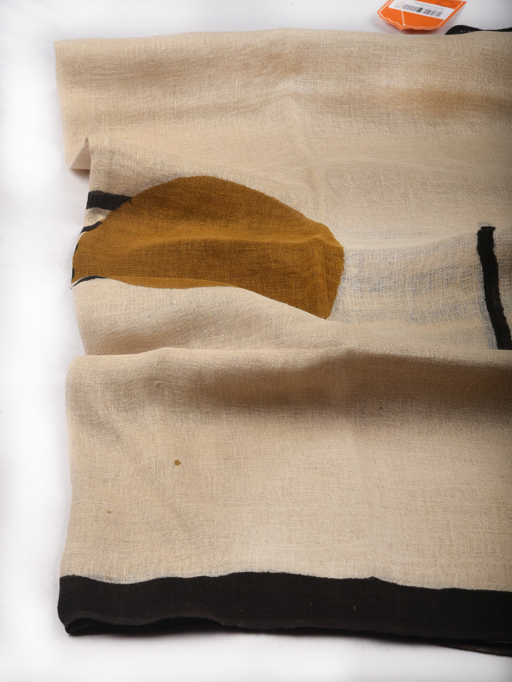 Bagru Alpha Hand Printed Pure Linen Dupatta