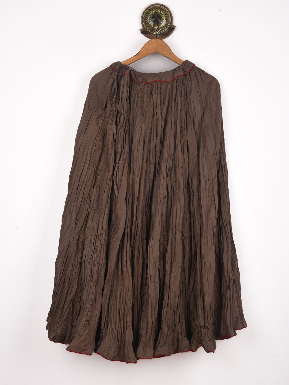 Plain Dyed Natural Kasis Crinkled Cotton Cambric 48 Kali Kalidaar Skirt