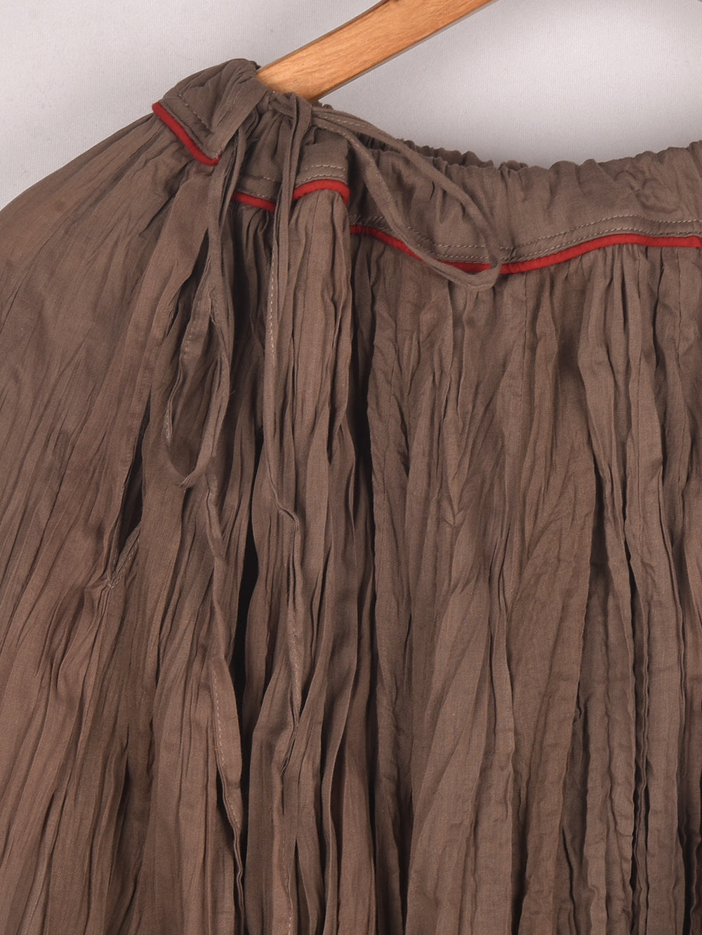 Plain Dyed Natural Kasis Crinkled Cotton Cambric 48 Kali Kalidaar Skirt