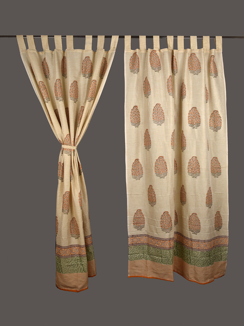 Hand Block Printed Vishakha Pashmina Curtain Set