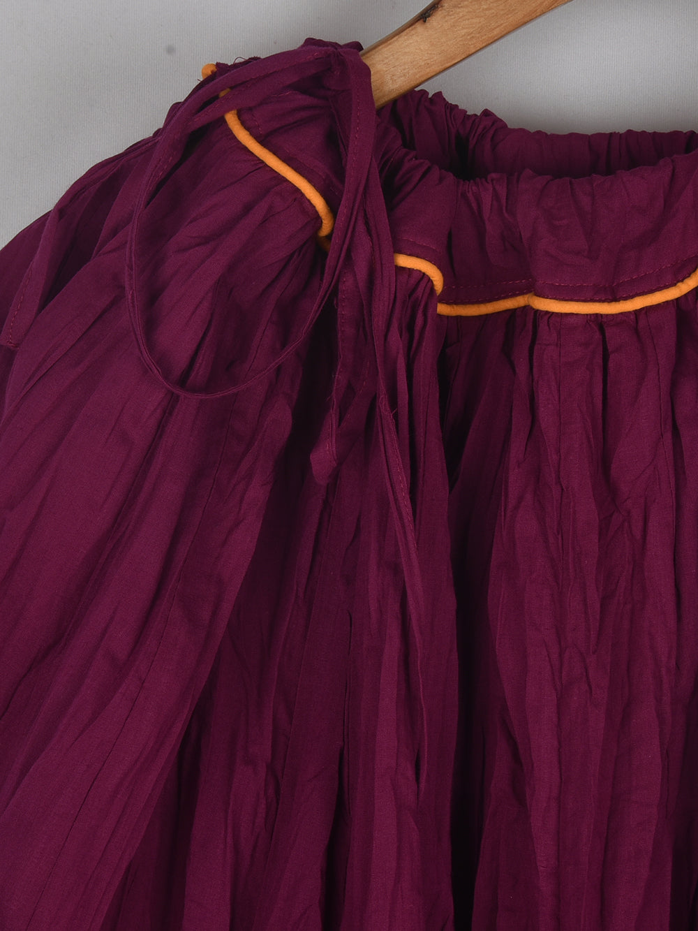 Plain Dyed Natural Mulberry Crinkled Cotton Cambric 48 Kali Kalidaar Skirt