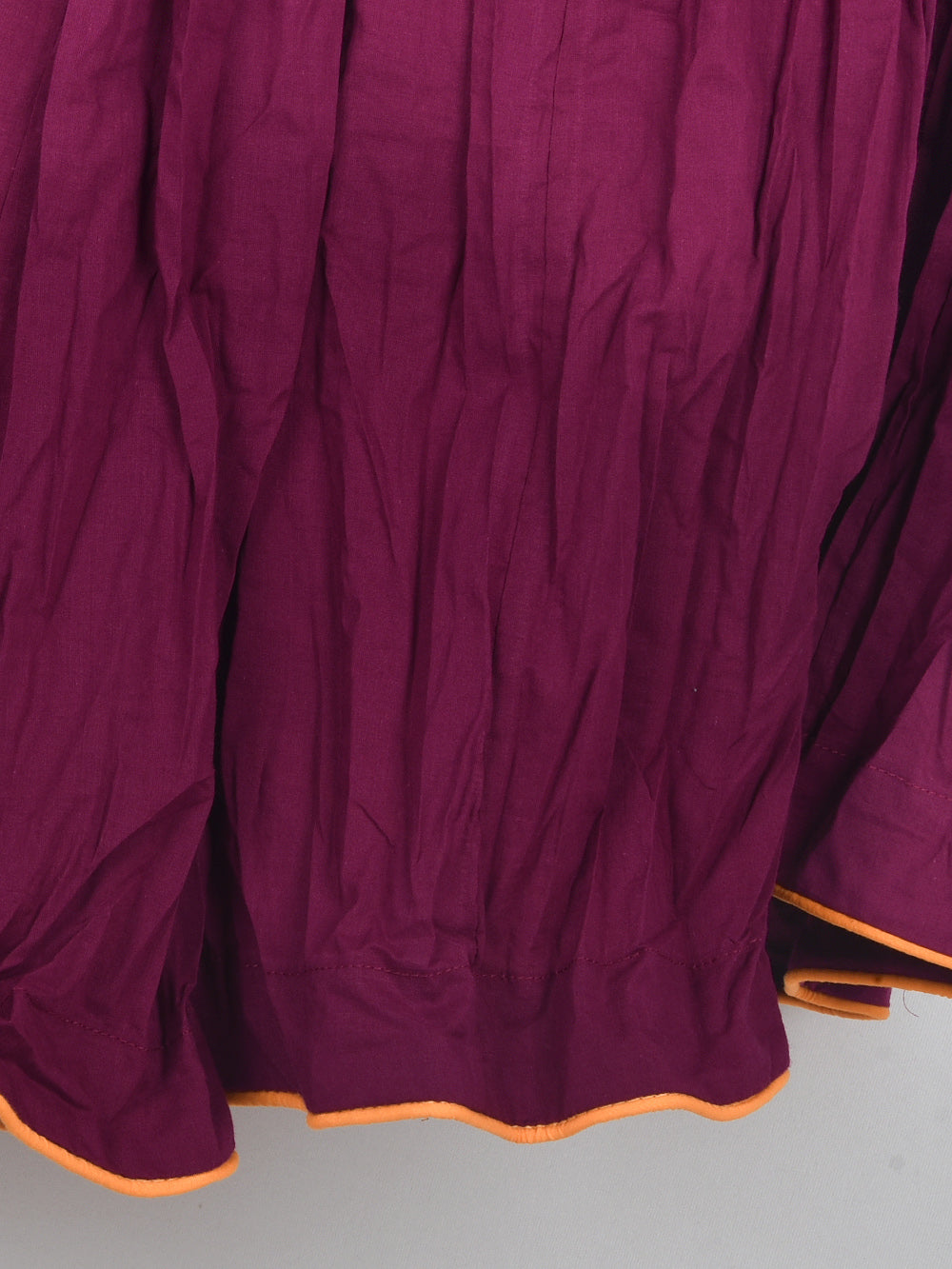 Plain Dyed Natural Mulberry Crinkled Cotton Cambric 48 Kali Kalidaar Skirt