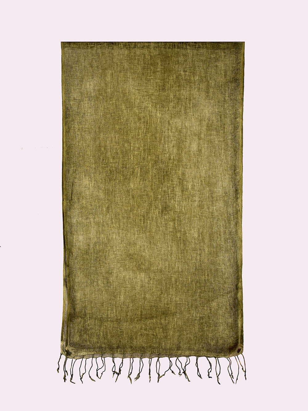 Green Hand Dyed Linen Stole