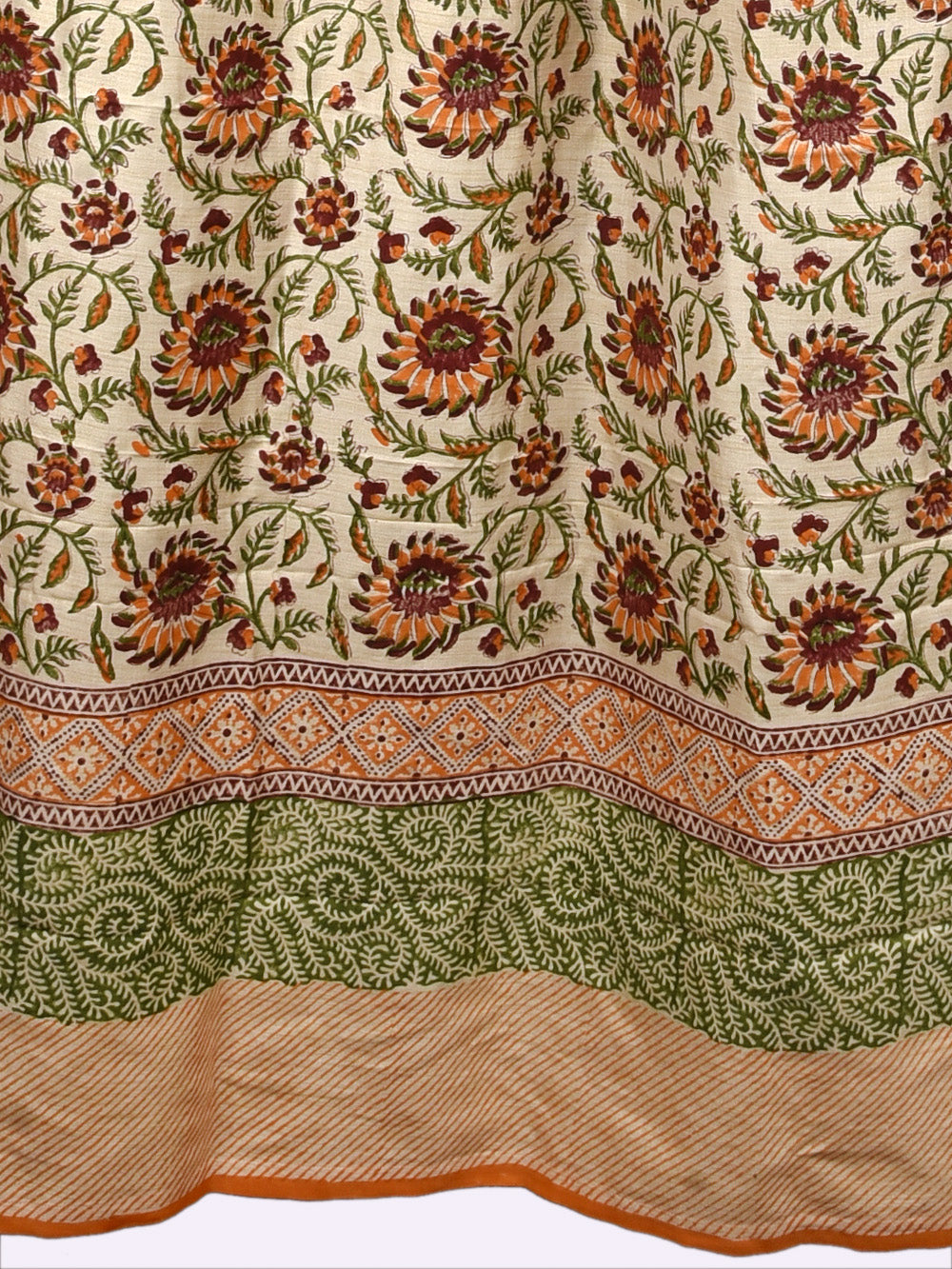 Hand Block Printed Pushpa Pashmina Curtain Set