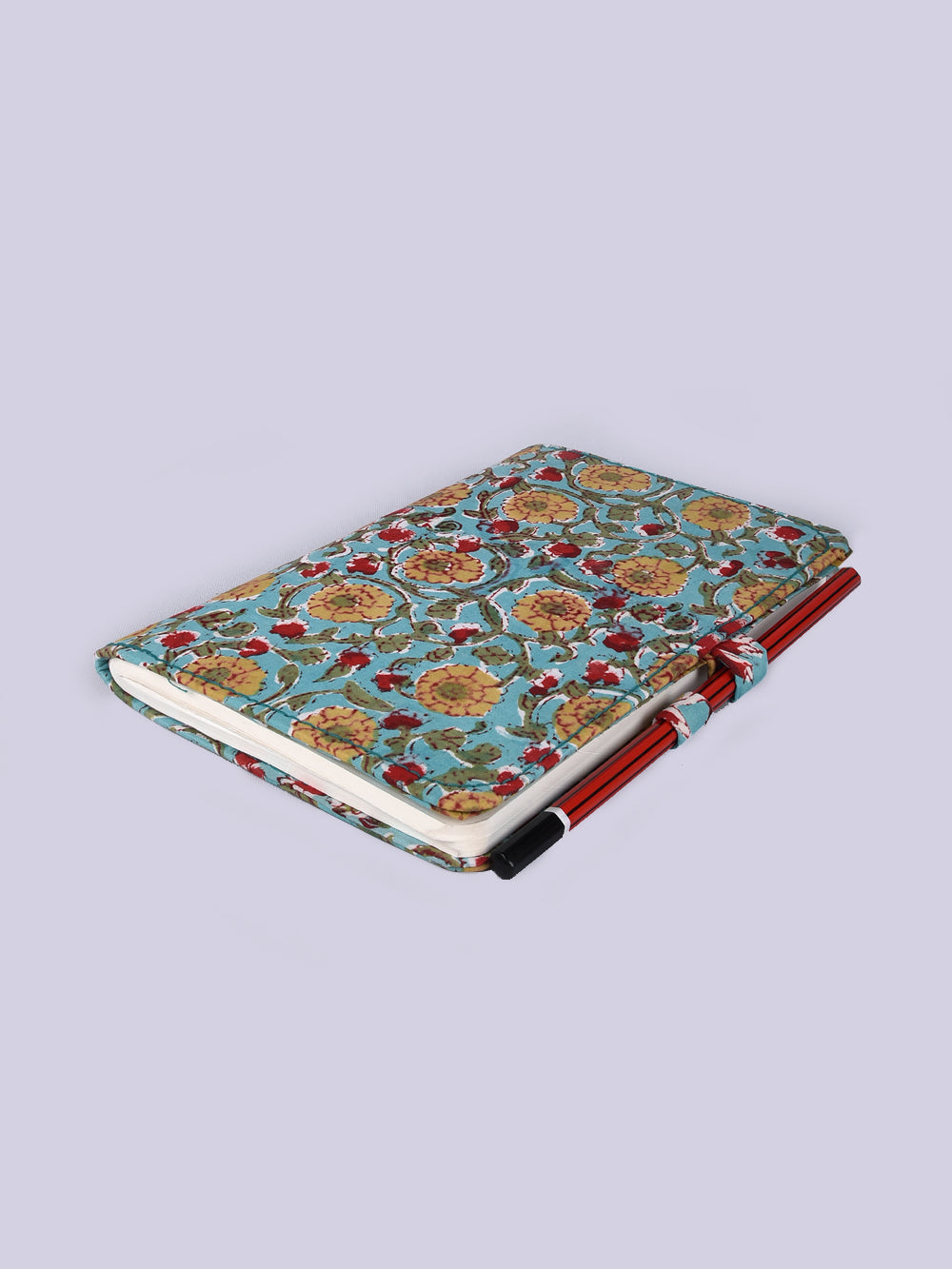 Firozi Bageecha Hand Block Printed Jot it Down Pencil Diary