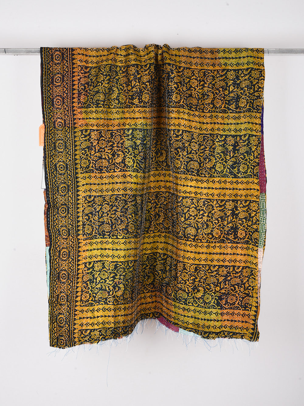 Parcha Pre-Loved Silk Sarees Kantha Patchwork Stole