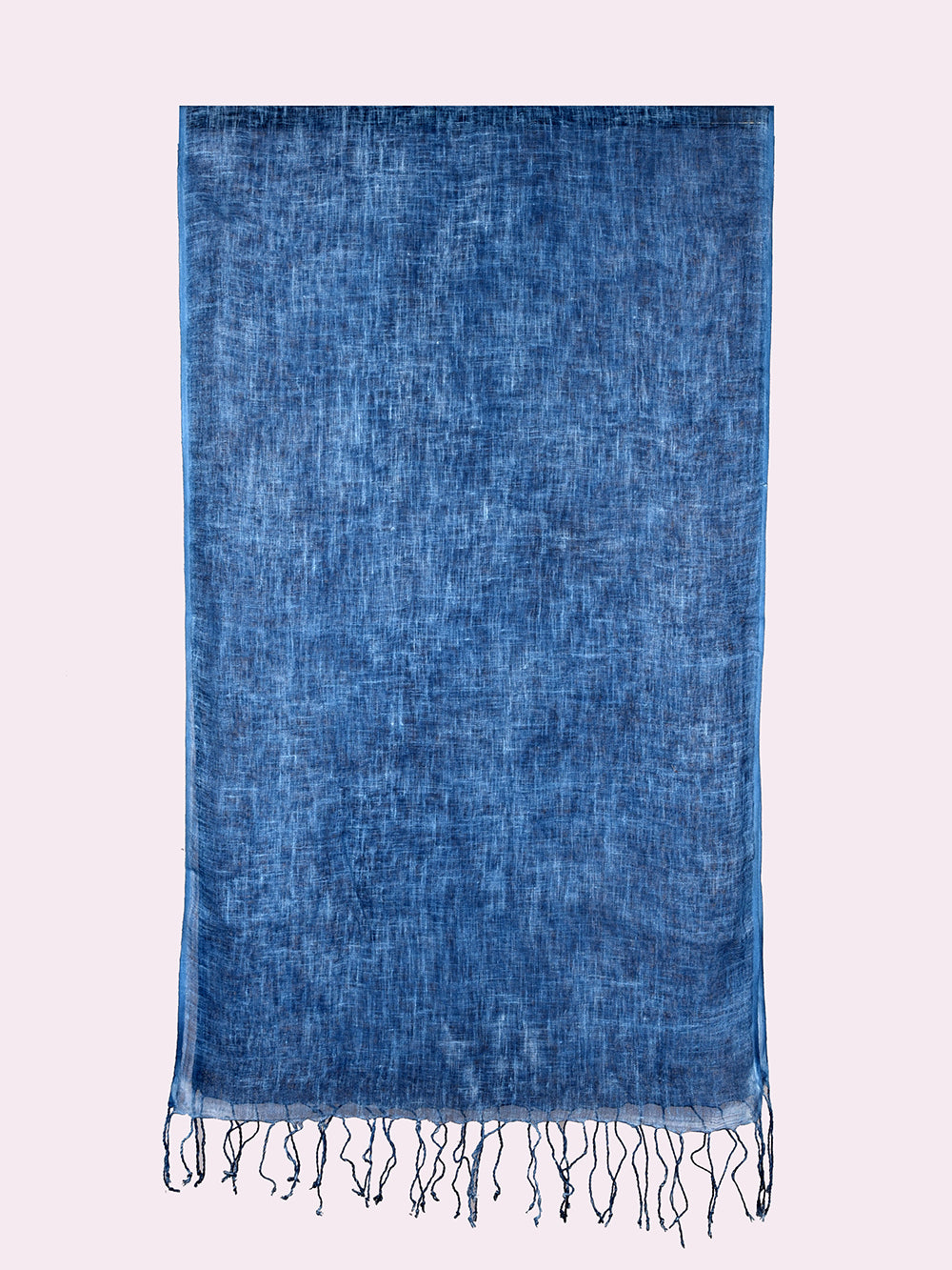 Blue Hand Dyed Linen Stole