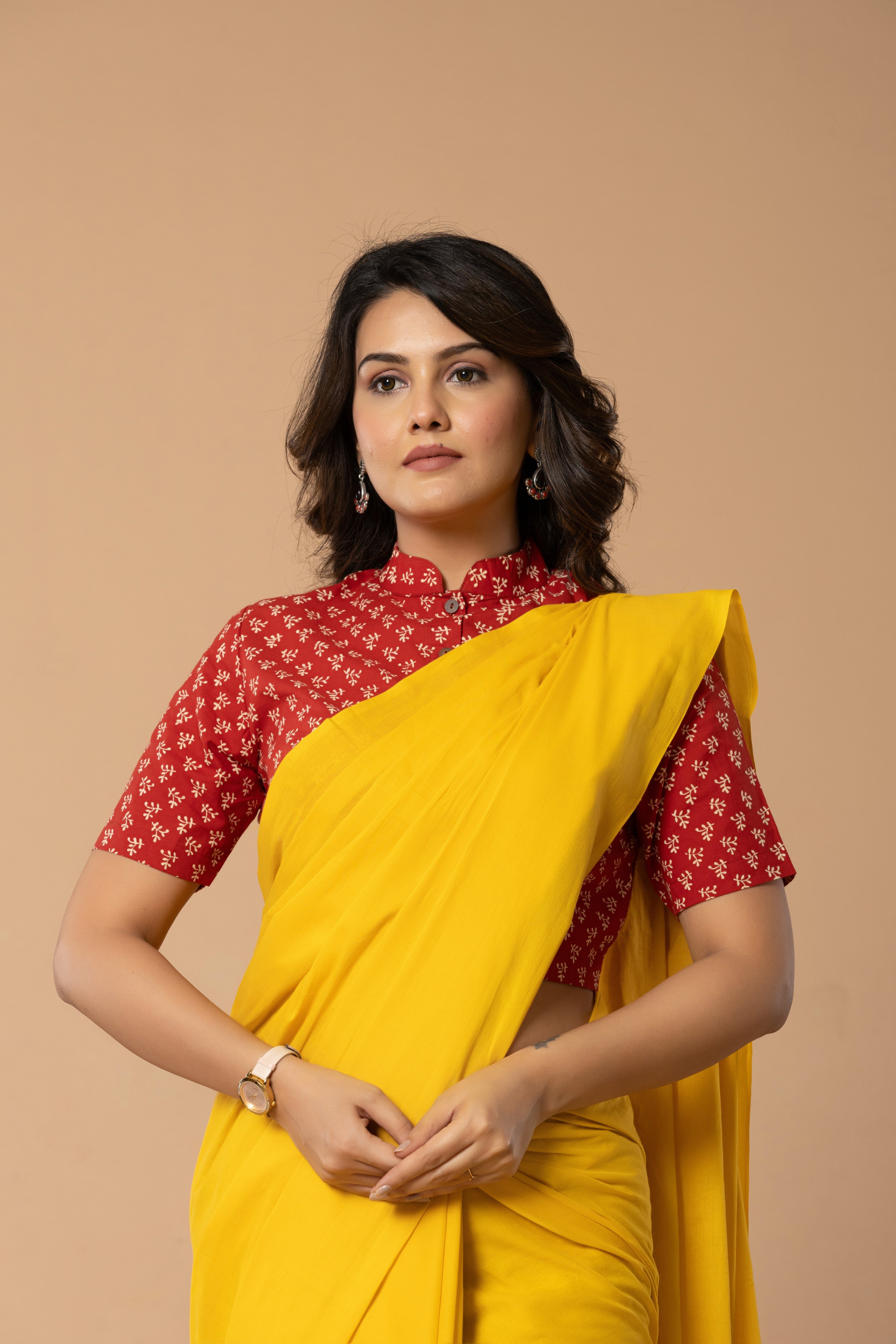 Sunshine Yellow Plain Dyed Mul Mul Cotton Saree with Tassels (without Blouse)