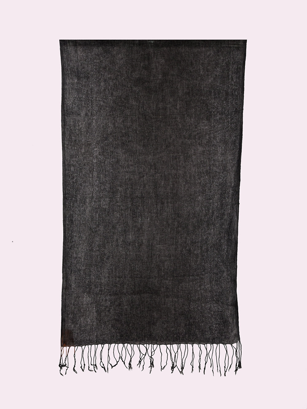 Black Hand Dyed Linen Stole