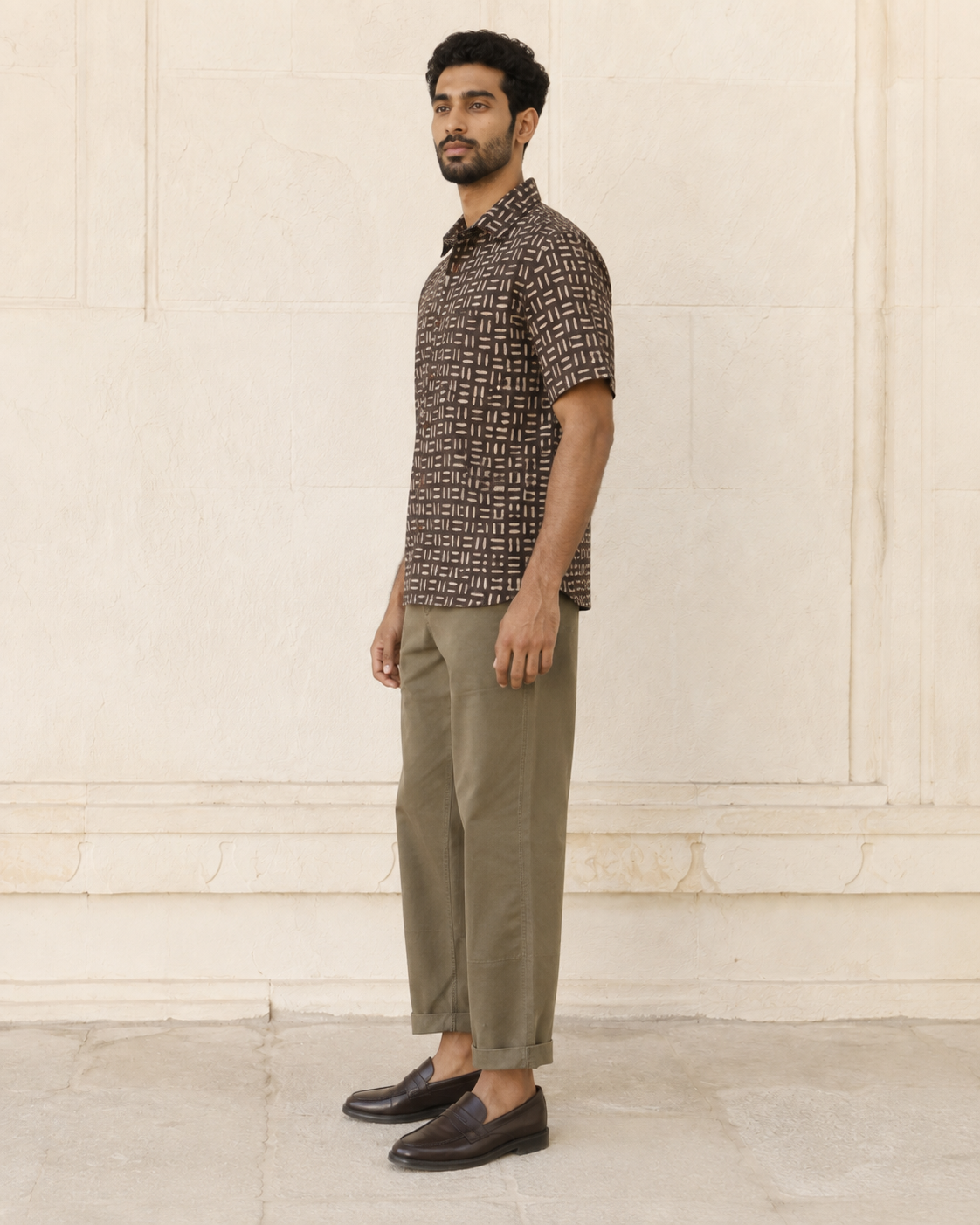 Kasis dashes Cotton Mens Half Sleeve Shirts
