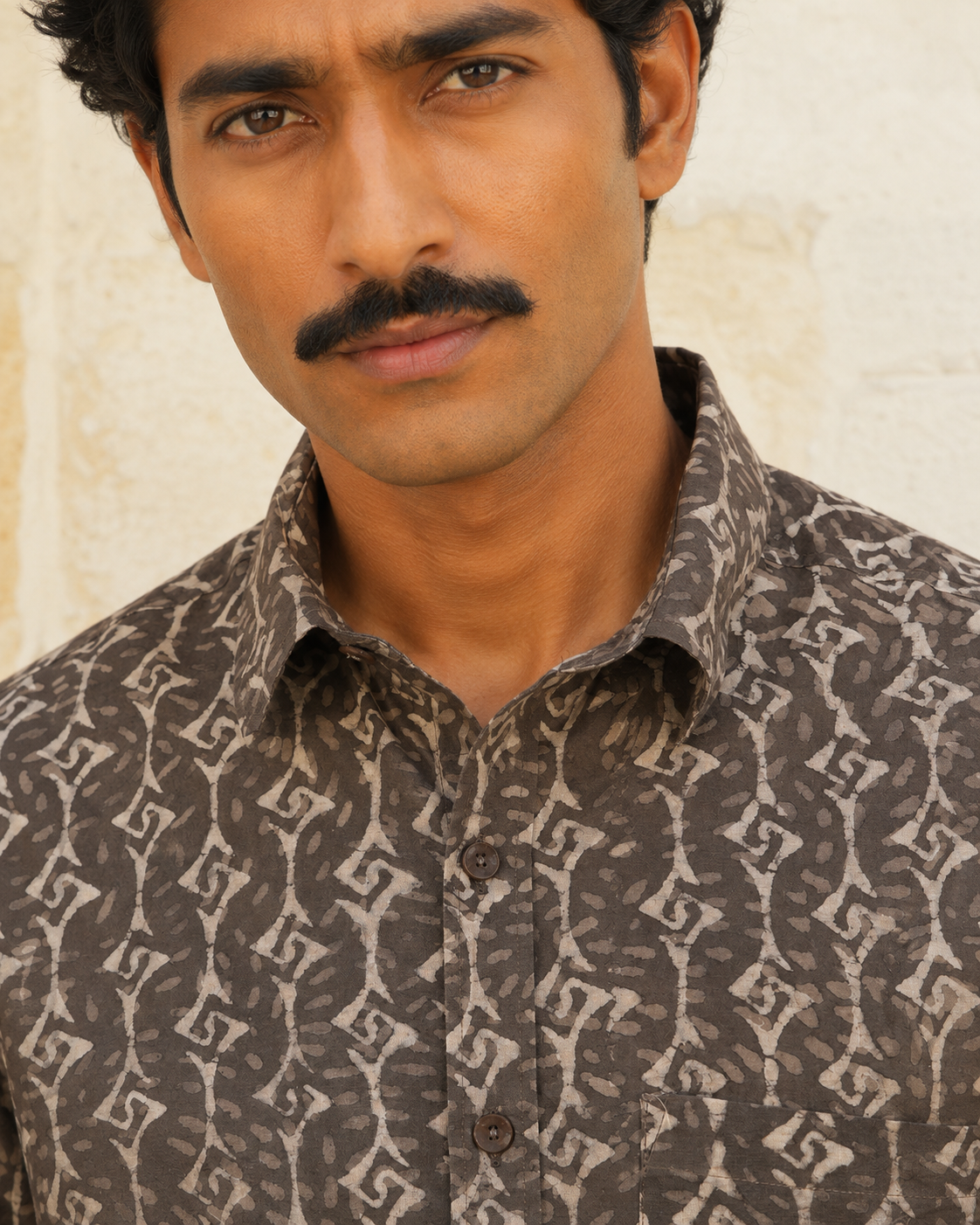 Kasis Diamond Streaks Cotton Mens Half Sleeve Shirts