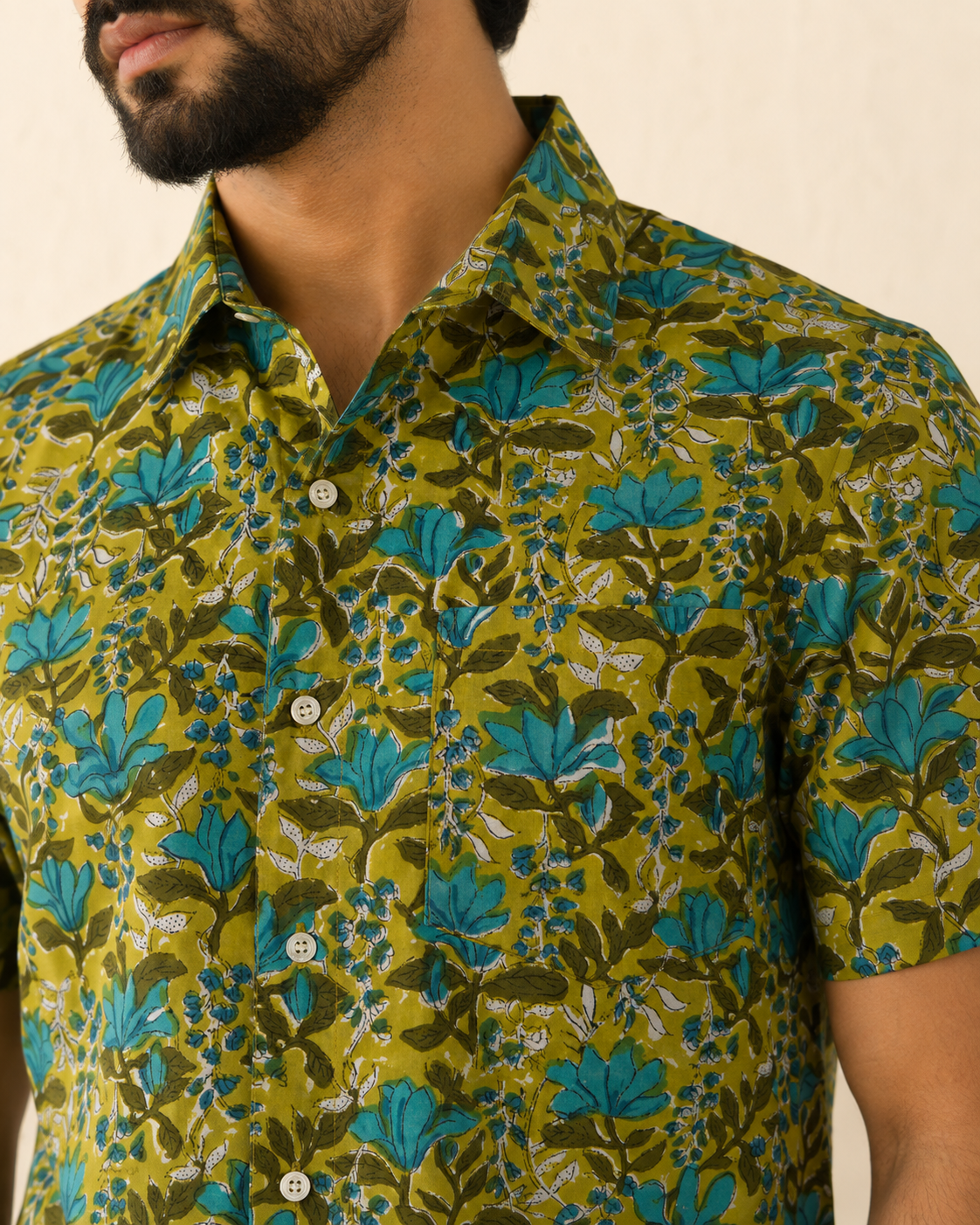 Green Tulip Bagaan Cotton Mens Half Sleeve Shirts