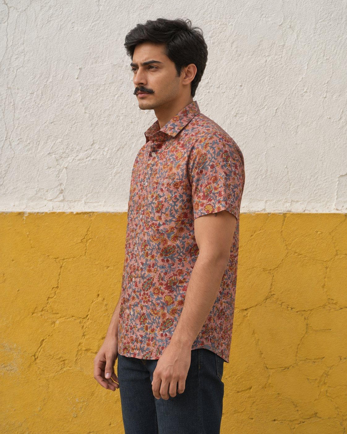 Gulabi Bagaan Cotton Mens Half Sleeve Shirts