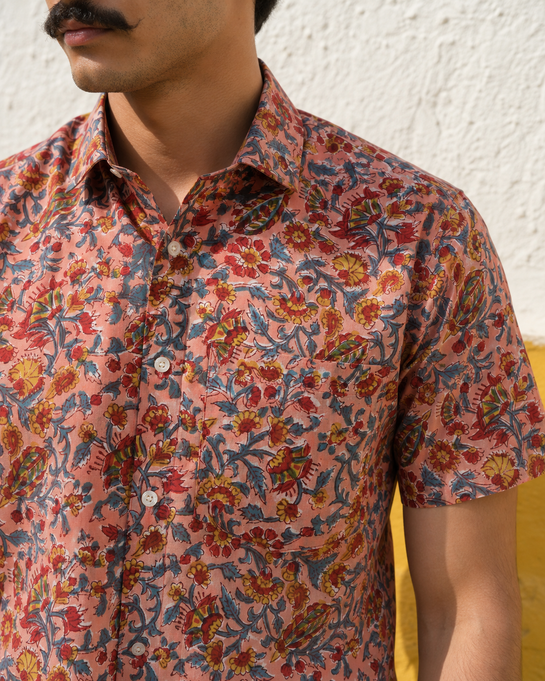 Gulabi Bagaan Cotton Mens Half Sleeve Shirts