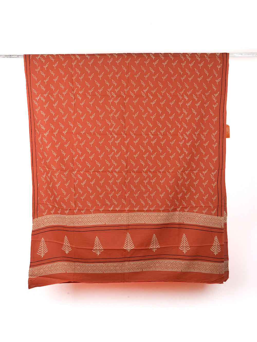 Peach Leaf Cotton Dupatta