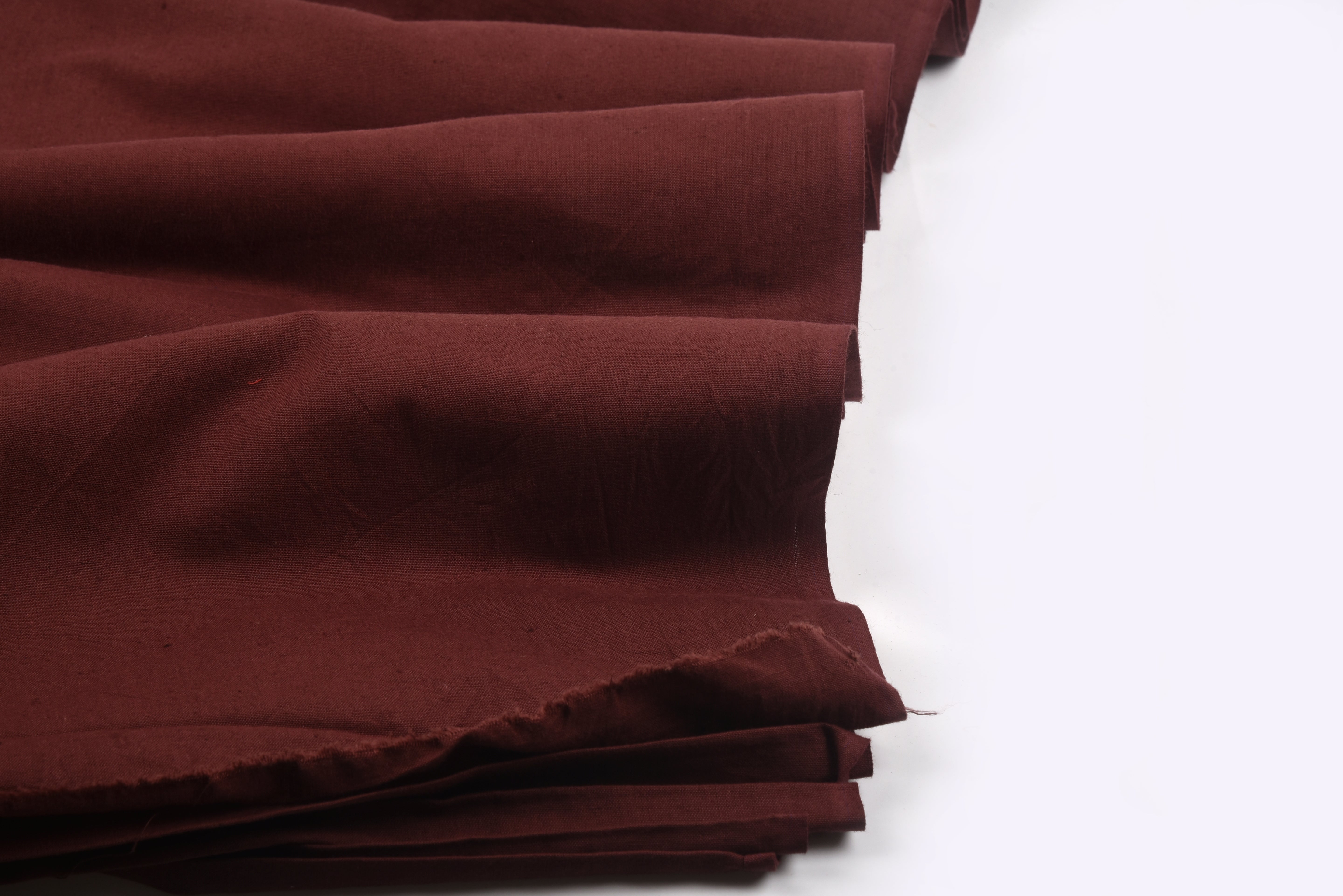 CF-8 Maroon Shade Solid Dyed Woven Cotton Flax Fabric