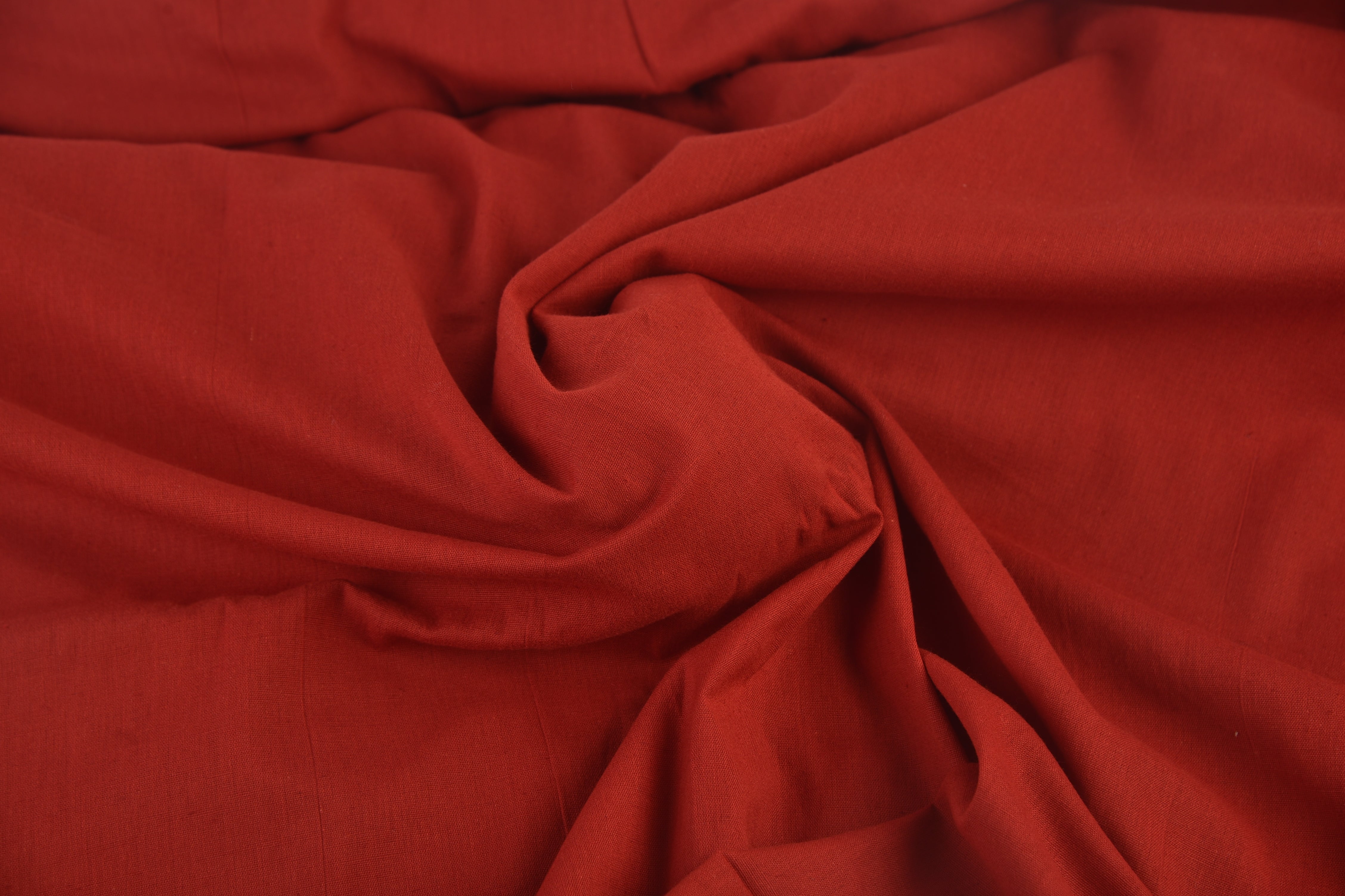 CF-4 Red Shade Solid Dyed Woven Cotton Flax Fabric