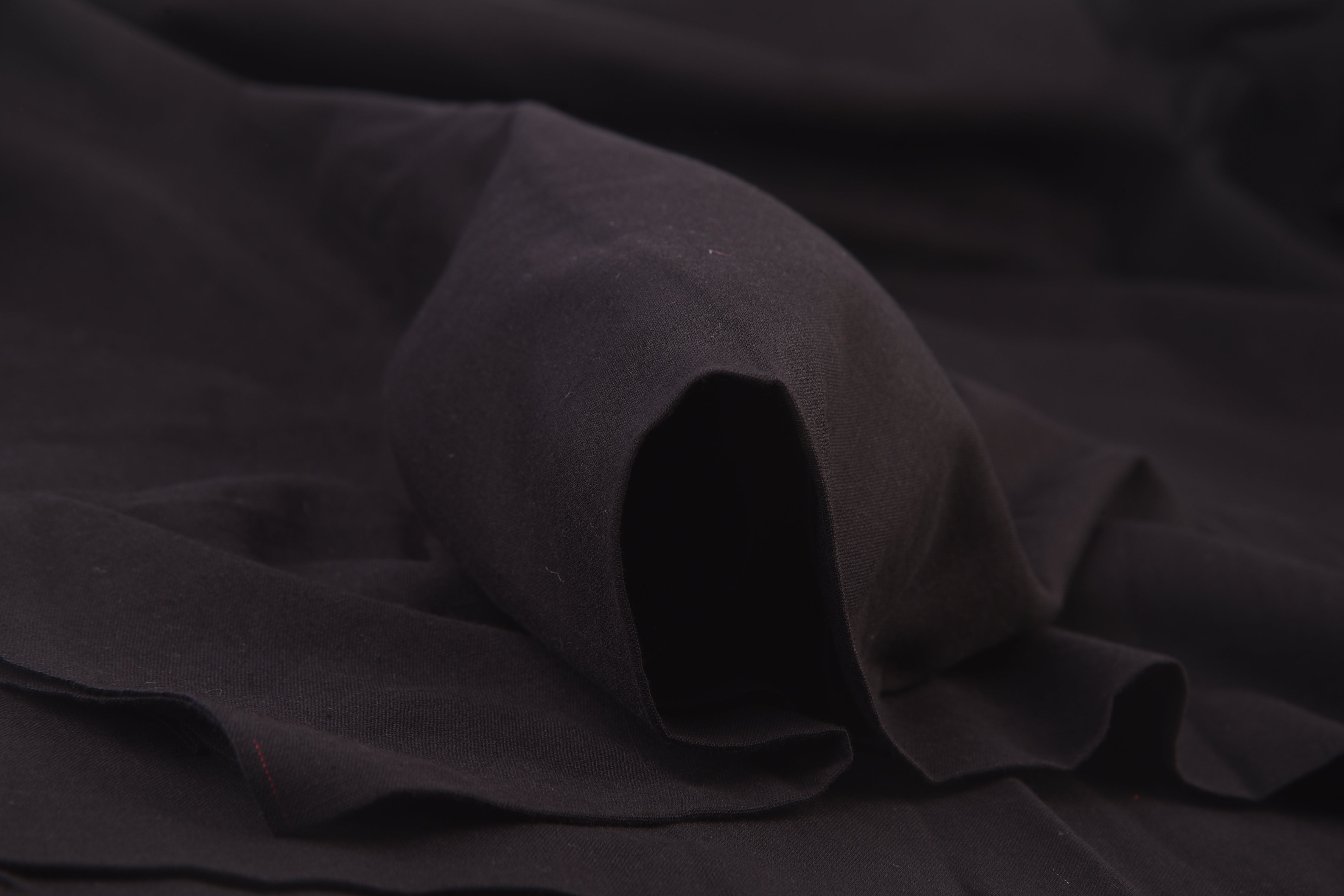 CF-16 Black Shade Solid Dyed Woven Cotton Flax Fabric