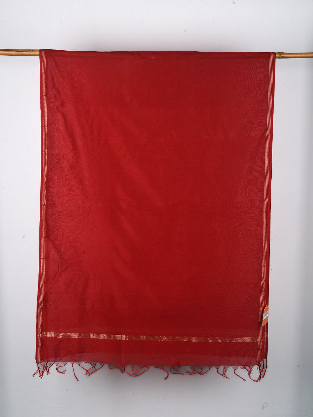 Sindoori Red Cross Yarn Dyed Pure Chanderi Dupatta