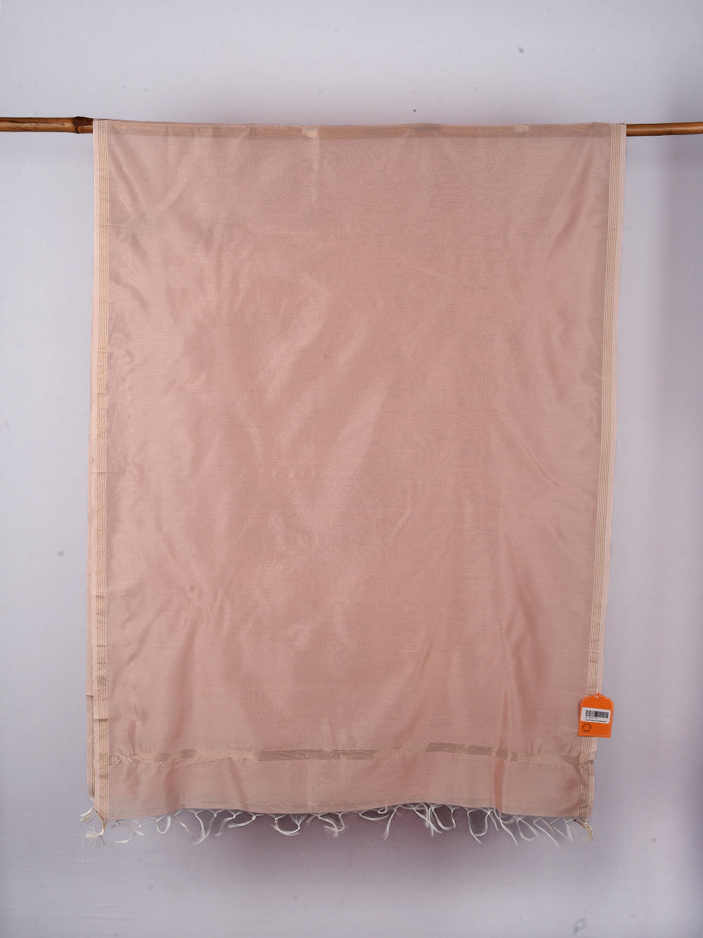 Peach Blush Cross Yarn Dyed Pure Chanderi Dupatta