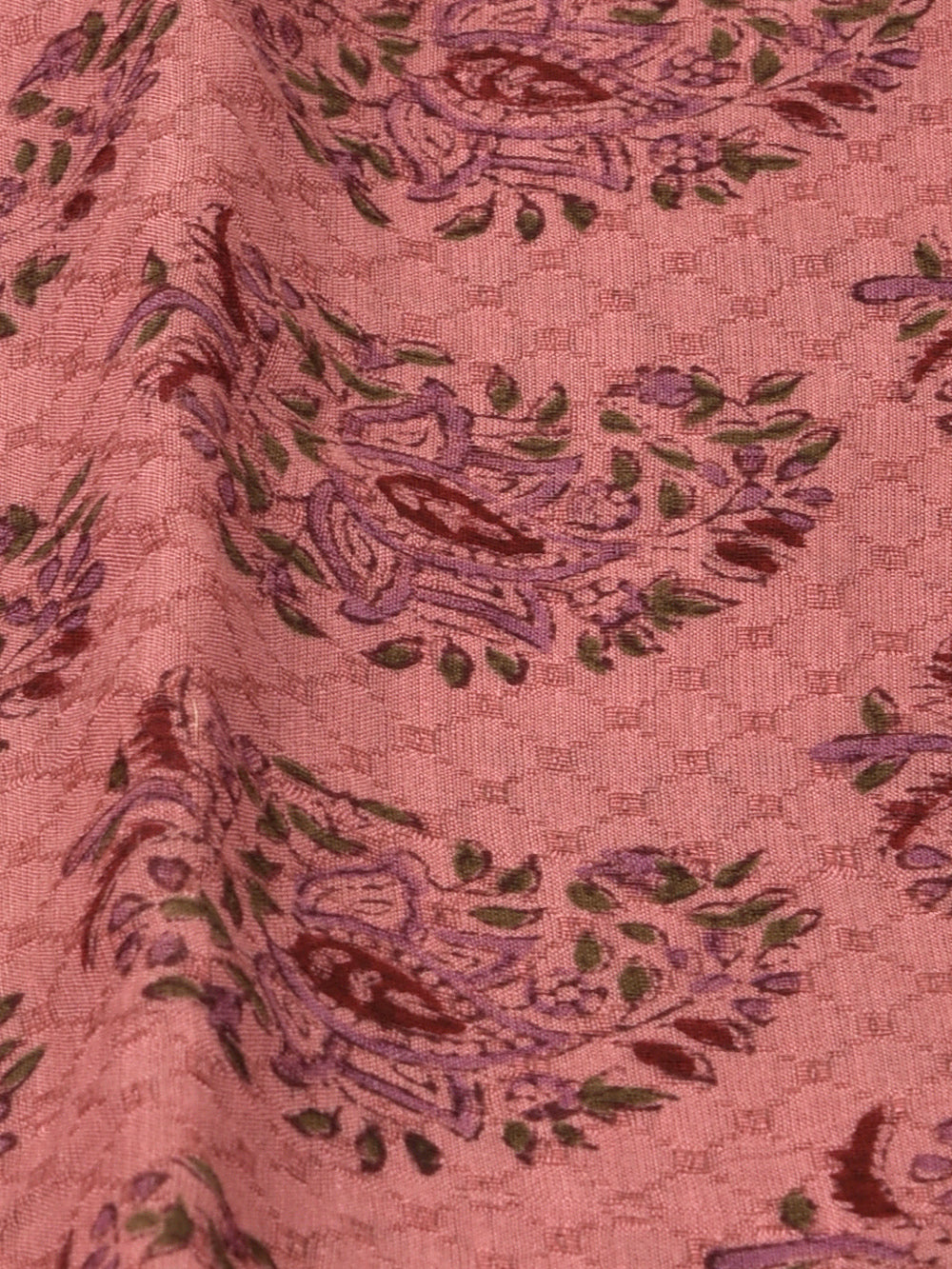 Vintage Rose Scattered Boota Cotton Dobby Mangalgiri Sanganeri Hand Block Printed Fabric