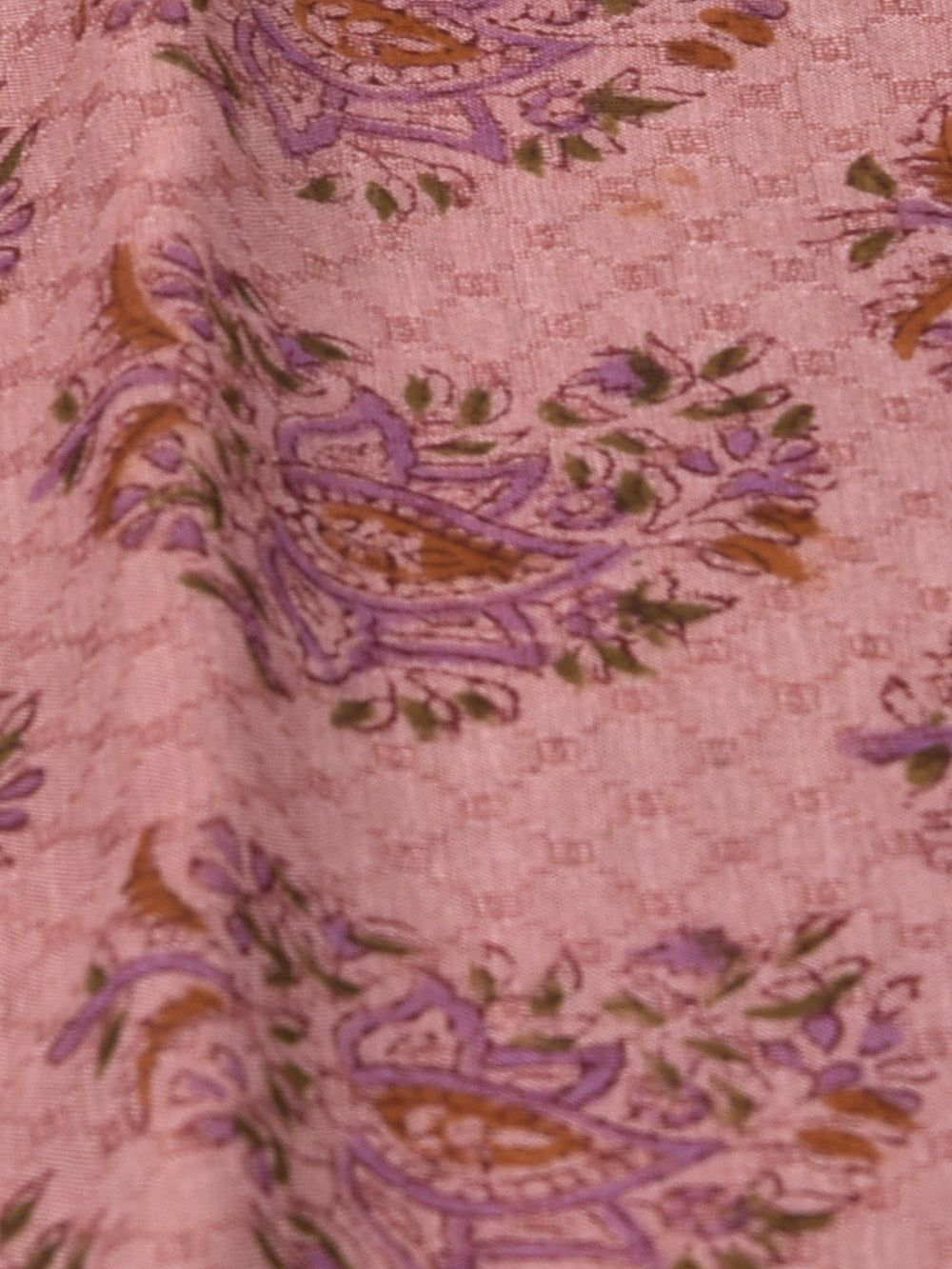 Mauve Scattered Boota Cotton Dobby Mangalgiri Sanganeri Hand Block Printed Fabric