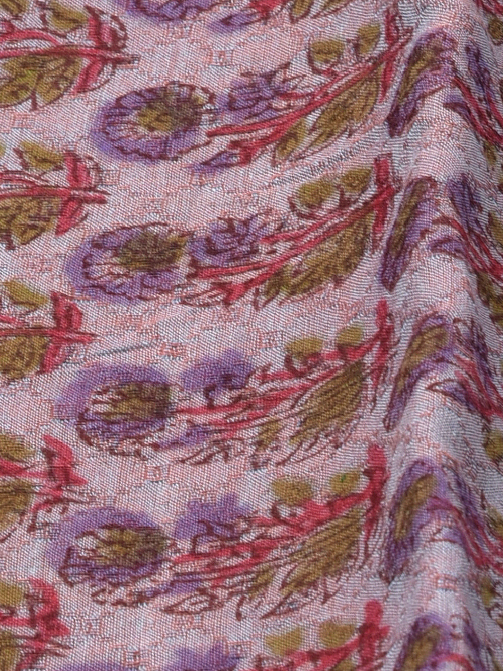 Greyish Lavender Choti Begum Booti Cotton Dobby Mangalgiri Sanganeri Hand Block Printed Fabric