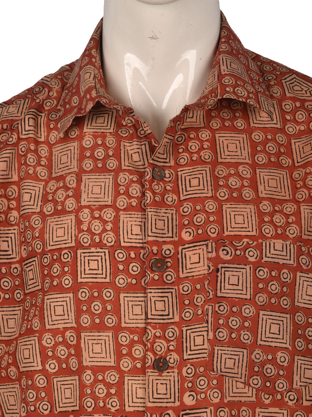 Rust Boxes Cotton Mens Half Sleeve Shirts