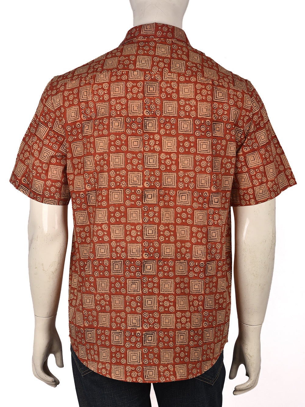 Rust Boxes Cotton Mens Half Sleeve Shirts
