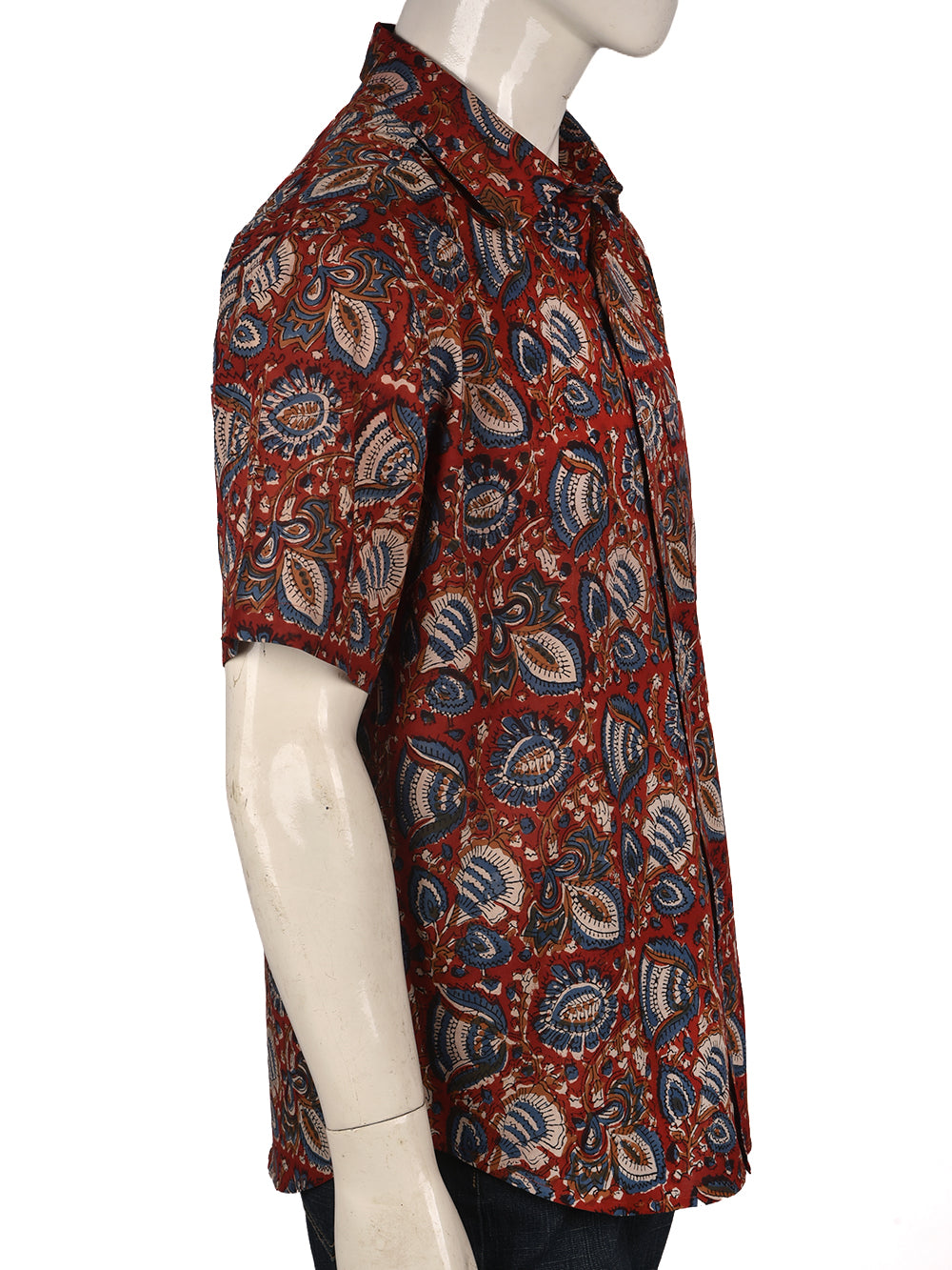 Bagru Jaal Cotton Mens Half Sleeve Shirts